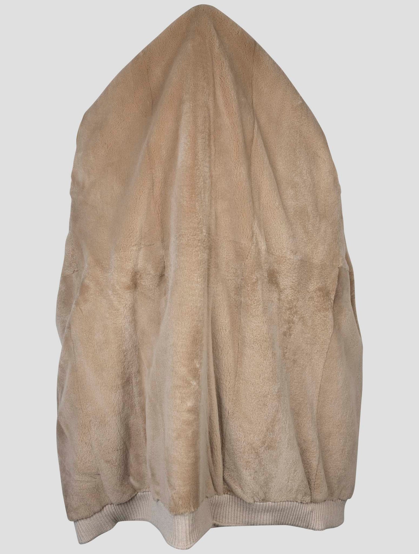kiton Beige Cashmere Mink Fur Overcoat