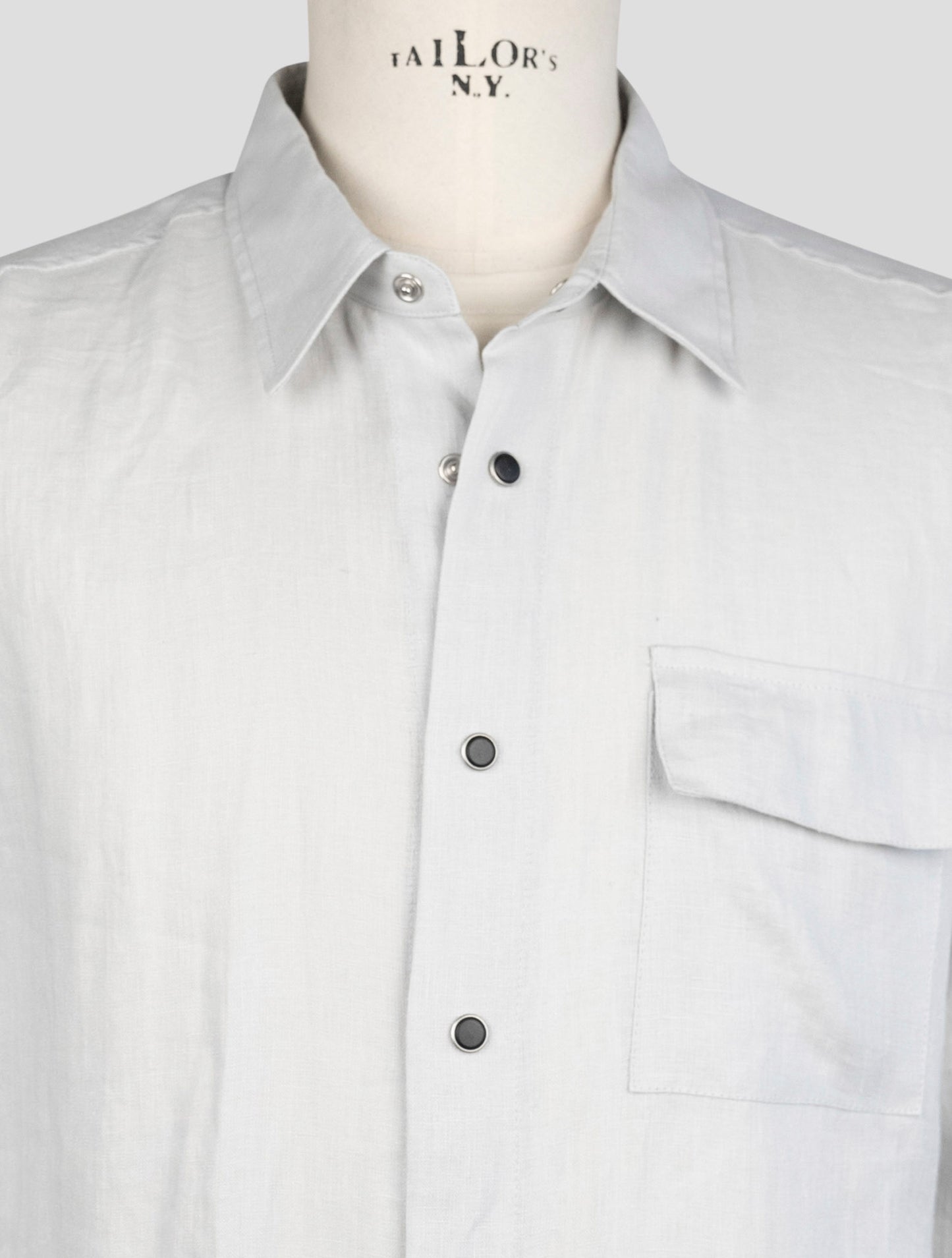 kiton Gray Linen Shirt Buba