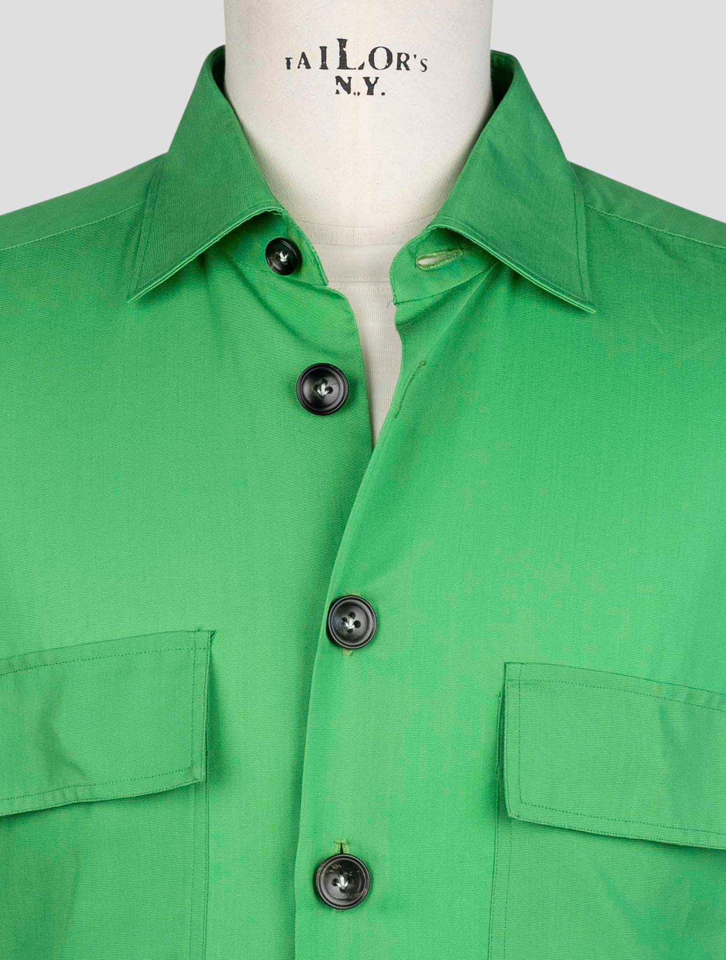kiton Green Lyocell Viscose Silk Shirt