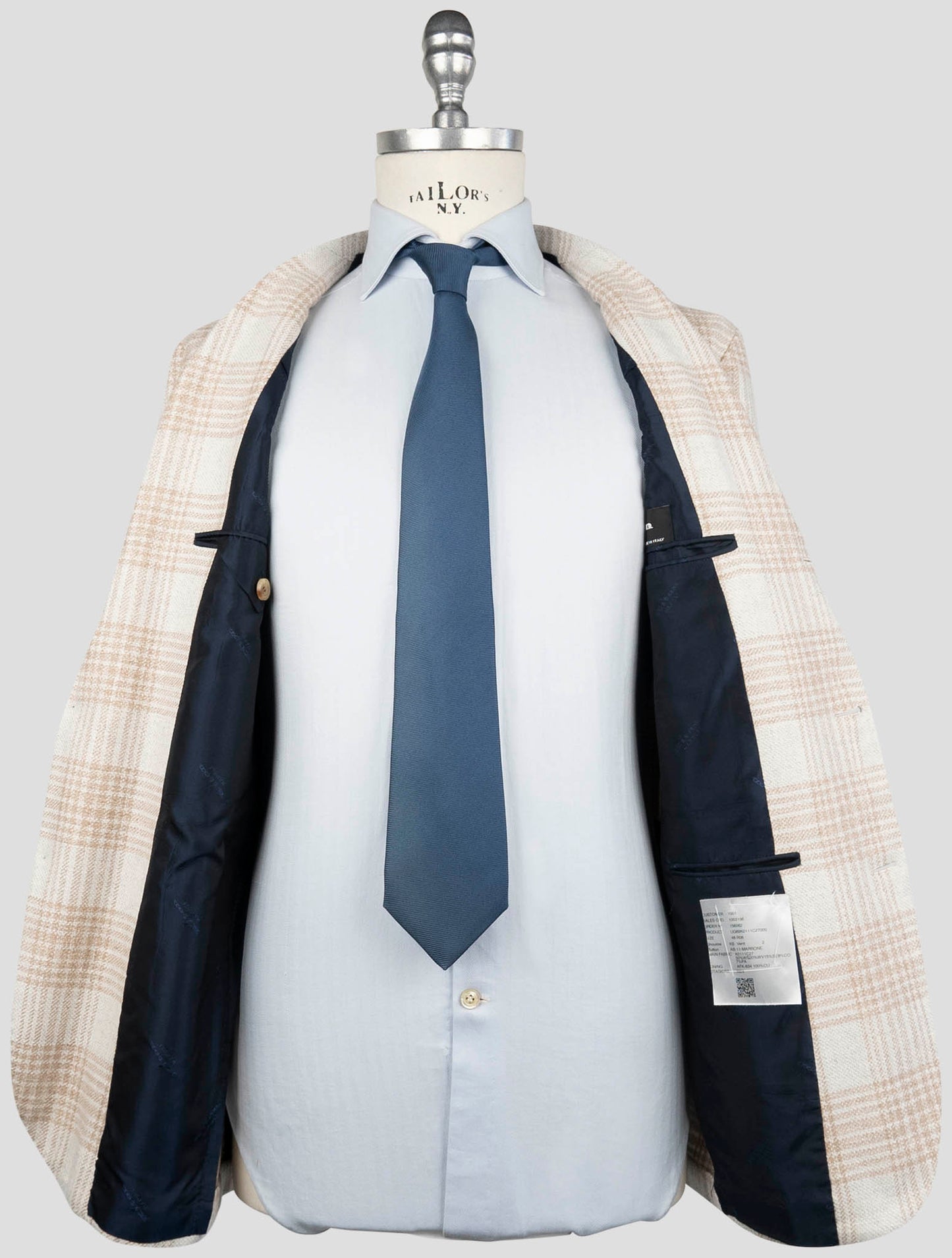 Kiton Brown Cashmere Virgin Wool Silk Cotton Pa Blazer