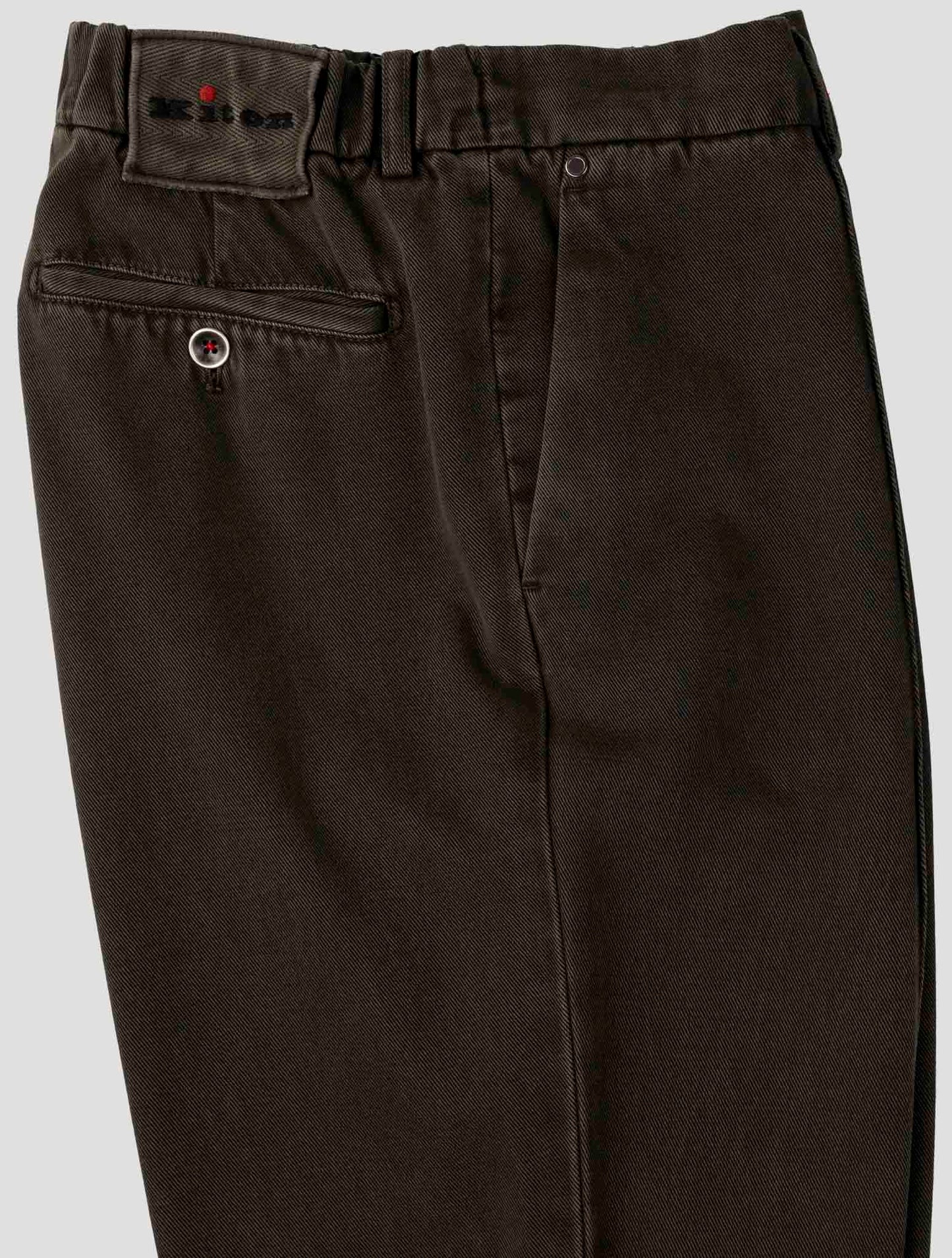 Kiton Brown Cotton Virgin Wool Pants