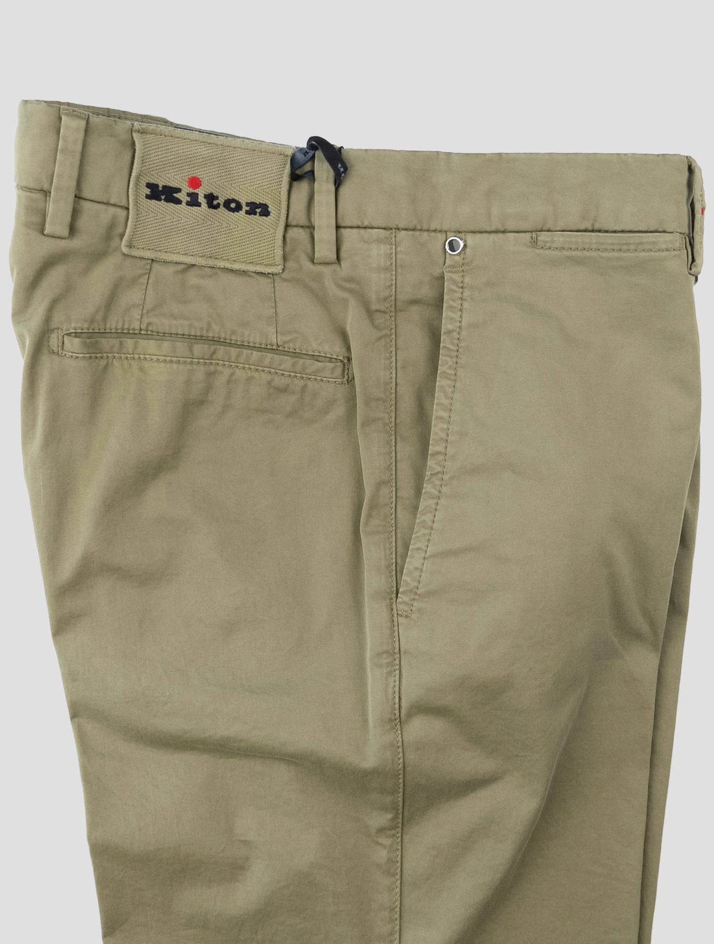 Kiton Green Cotton Ea Pants
