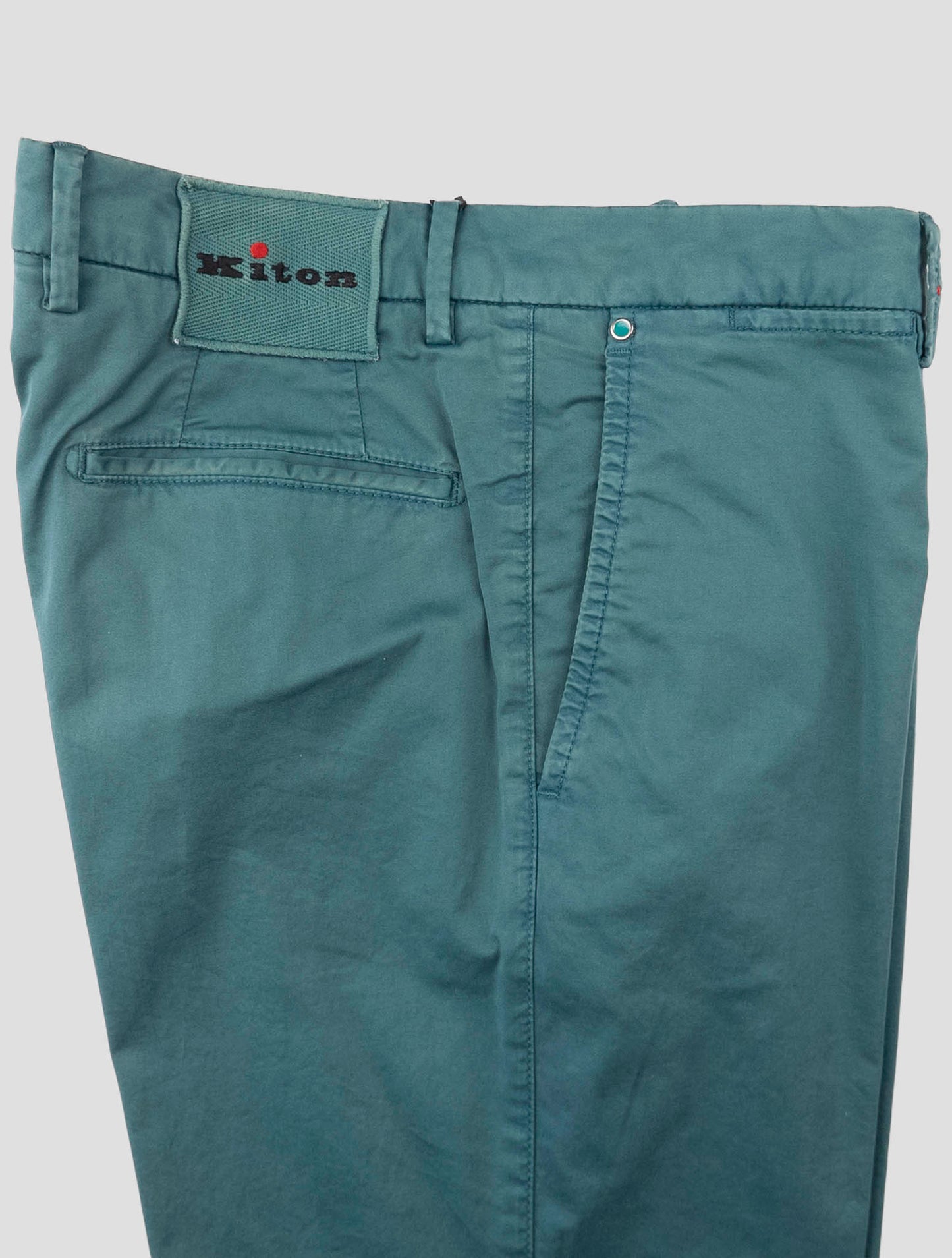 Kiton Green Cotton Ea Pants