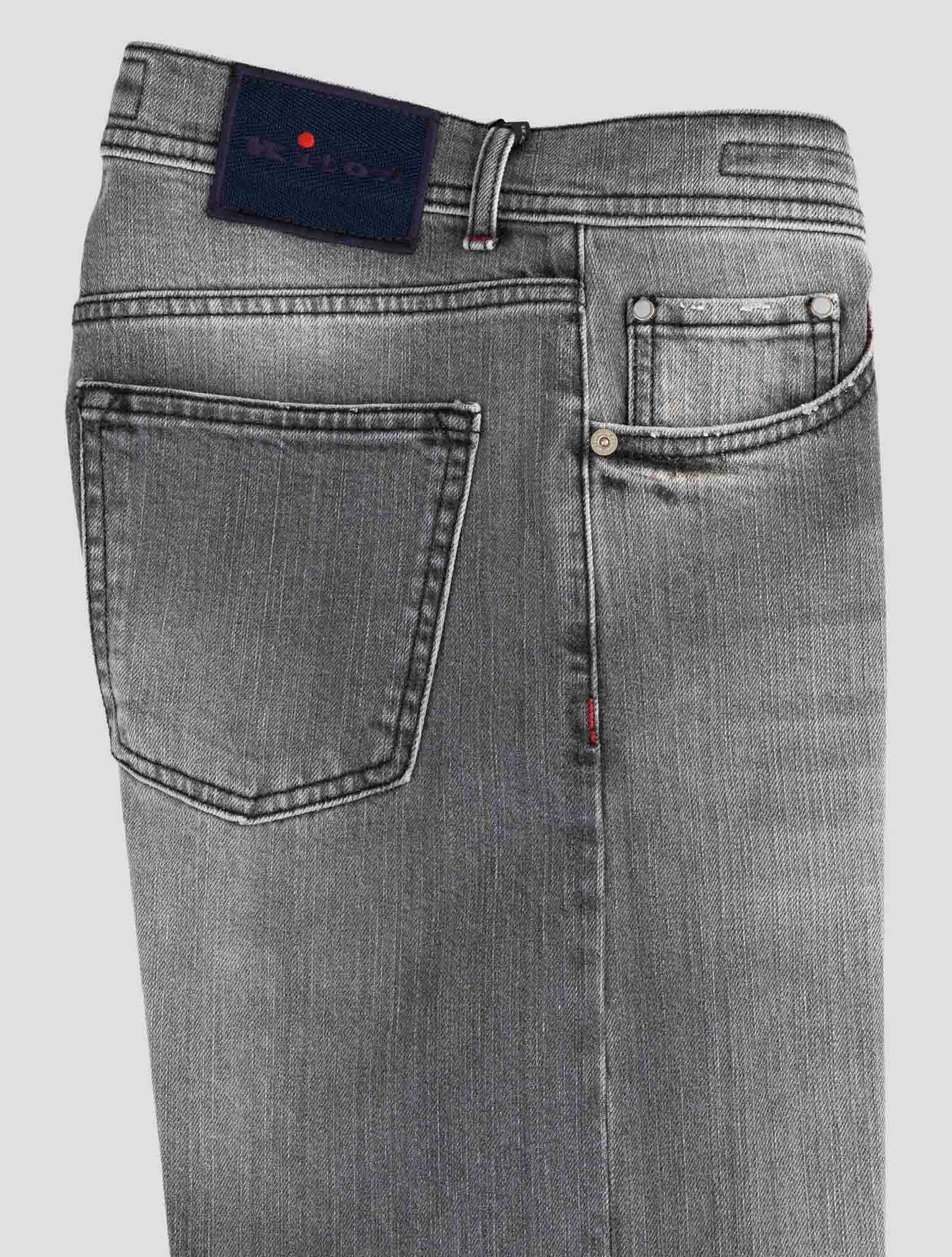 Kiton Gray Cotton Ea Jeans