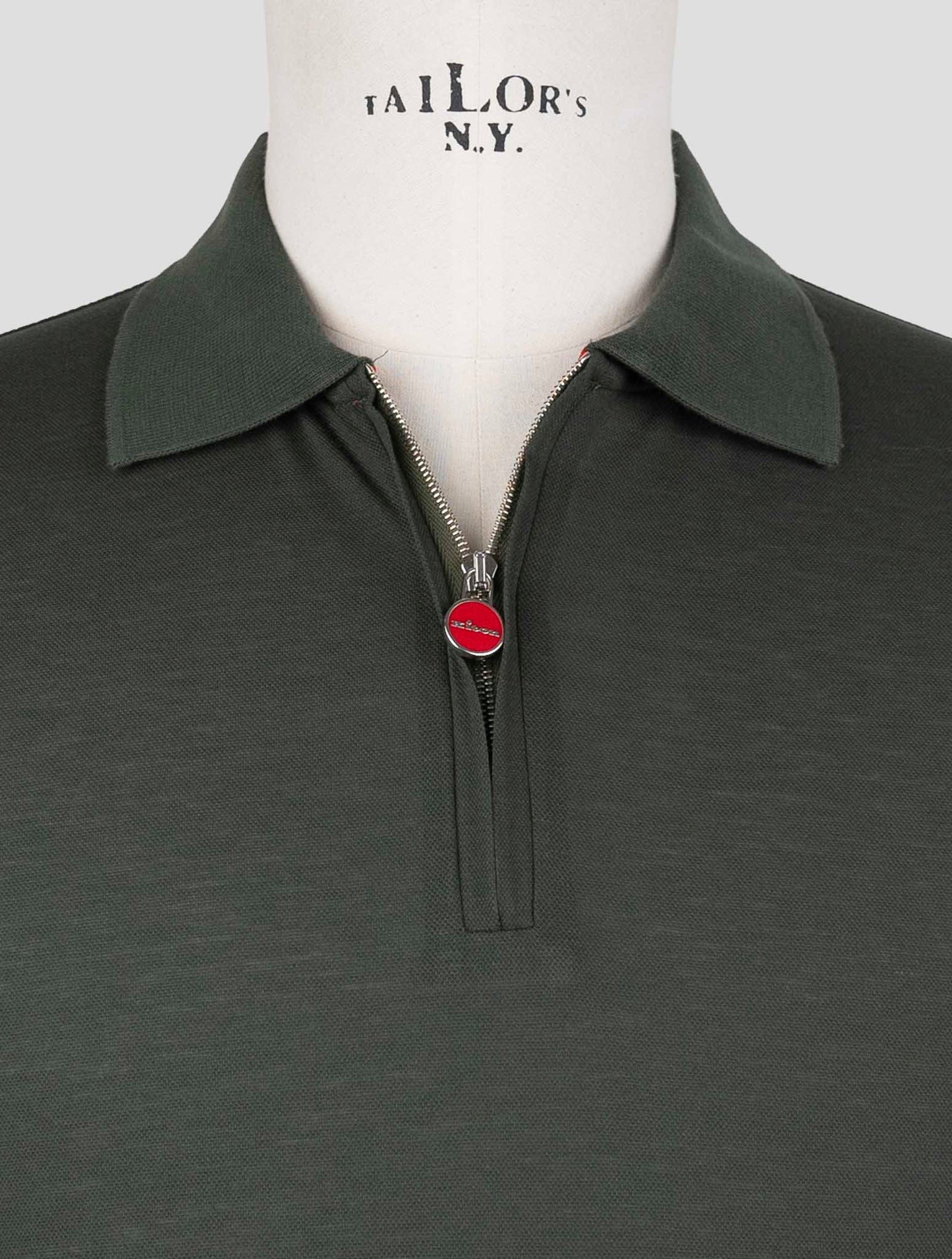 Kiton Green Cotton Polo