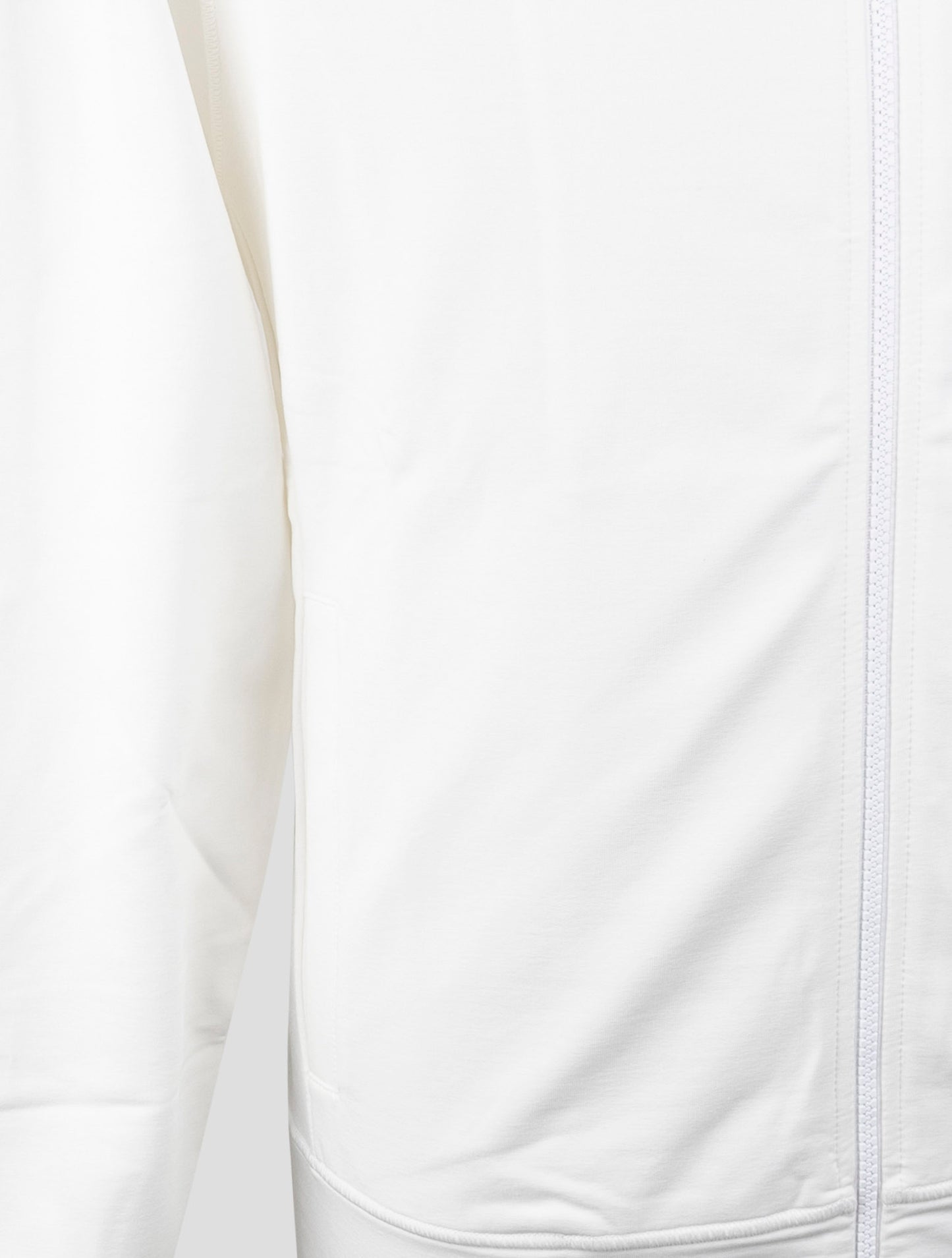 Kiton White Cotton Ea Sweater Full Zip Hoodie