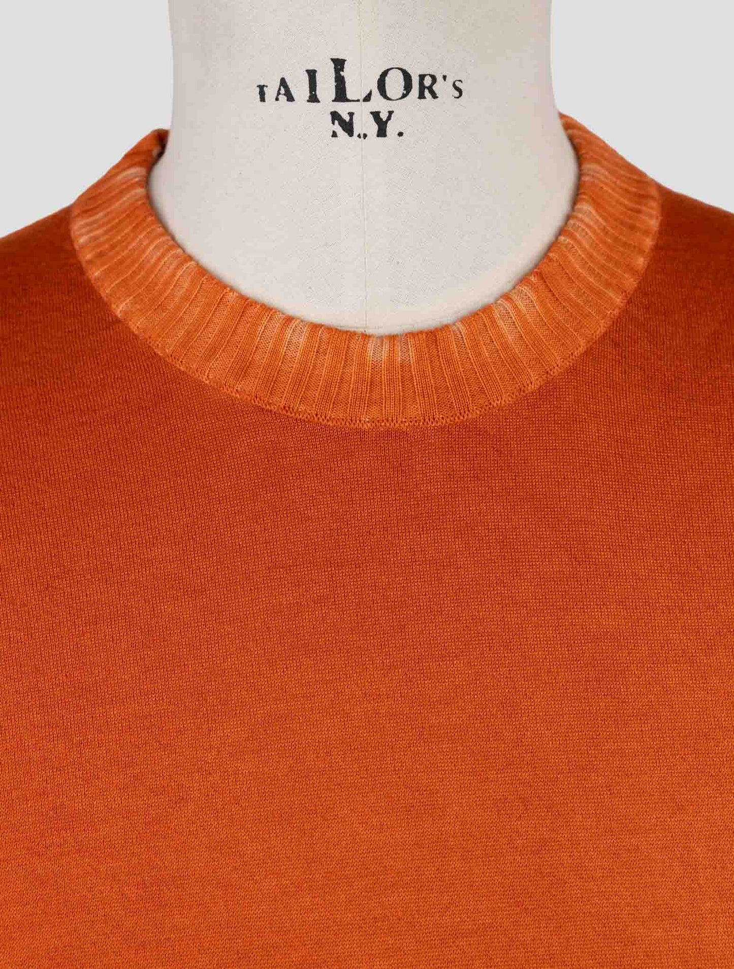 Kiton Orange Brown Cashmere Silk Sweater Crewneck