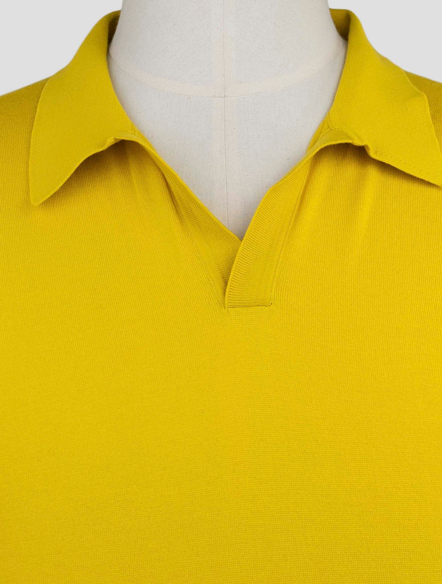 Kiton Knt Yellow Cotton Polo