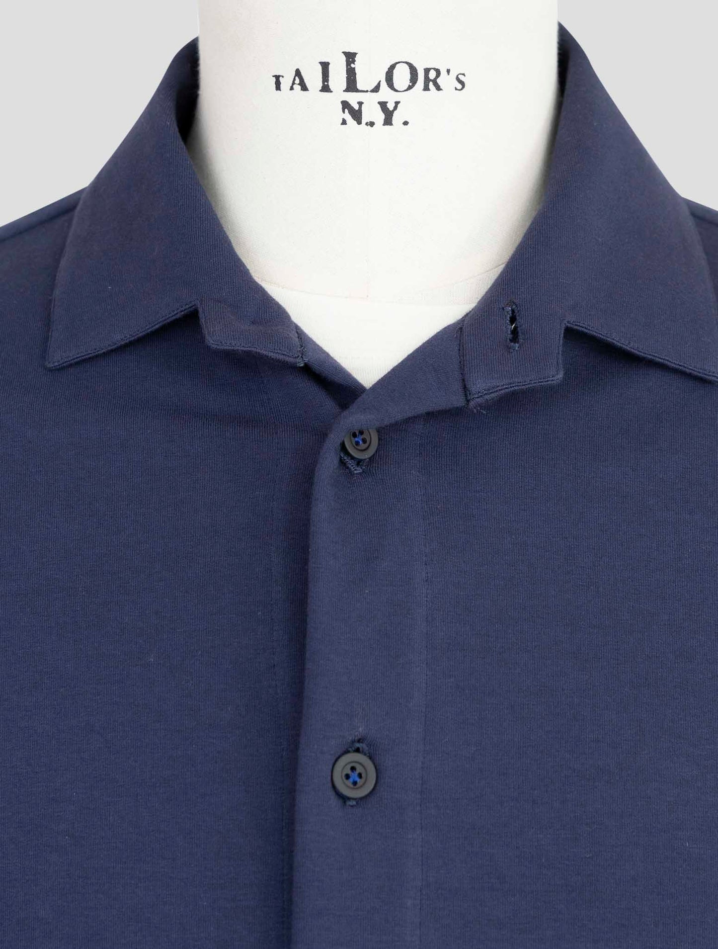 kiton Knt Blue Cotton Ea Overshirt