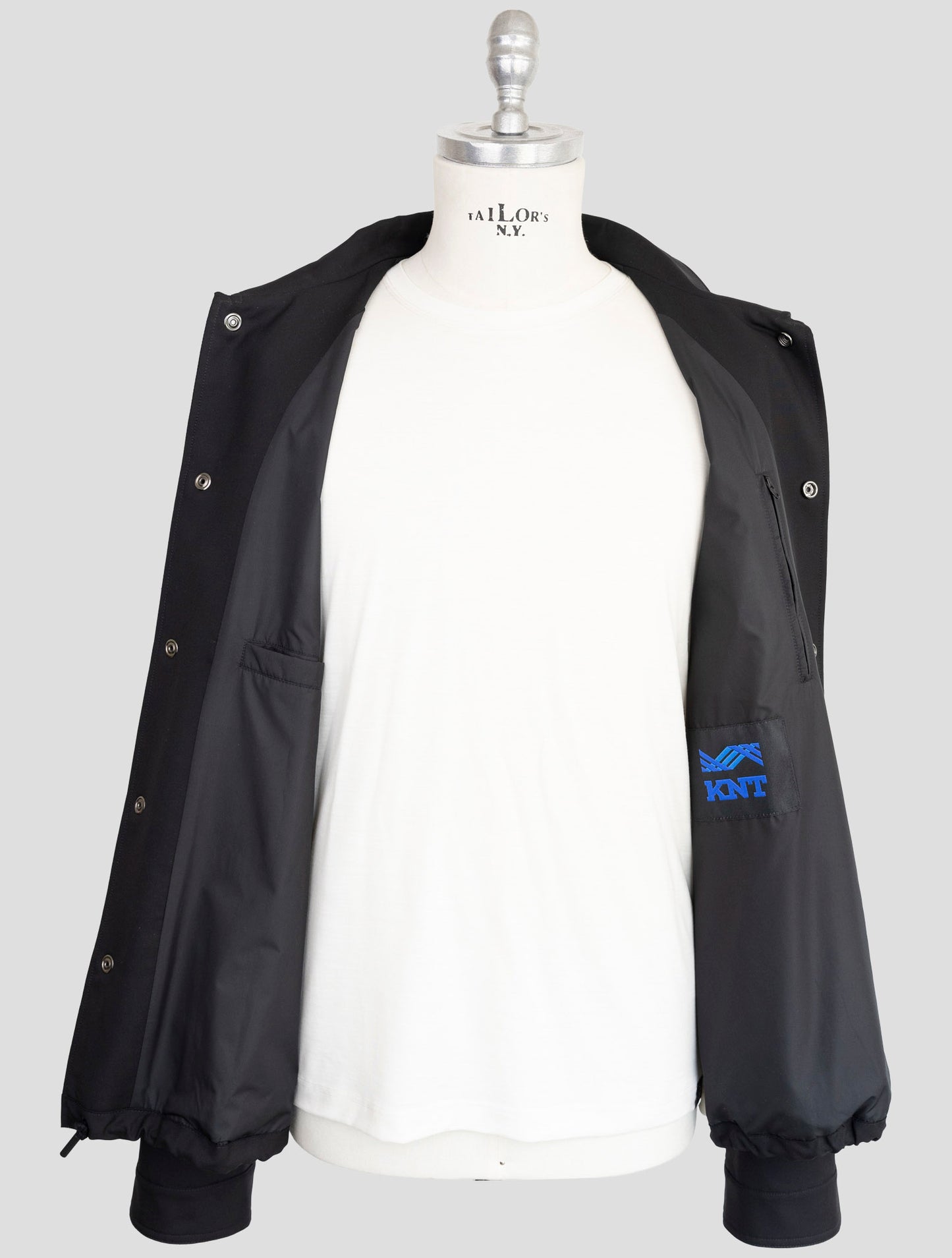 Kiton Knt Black Virgin Wool Coat