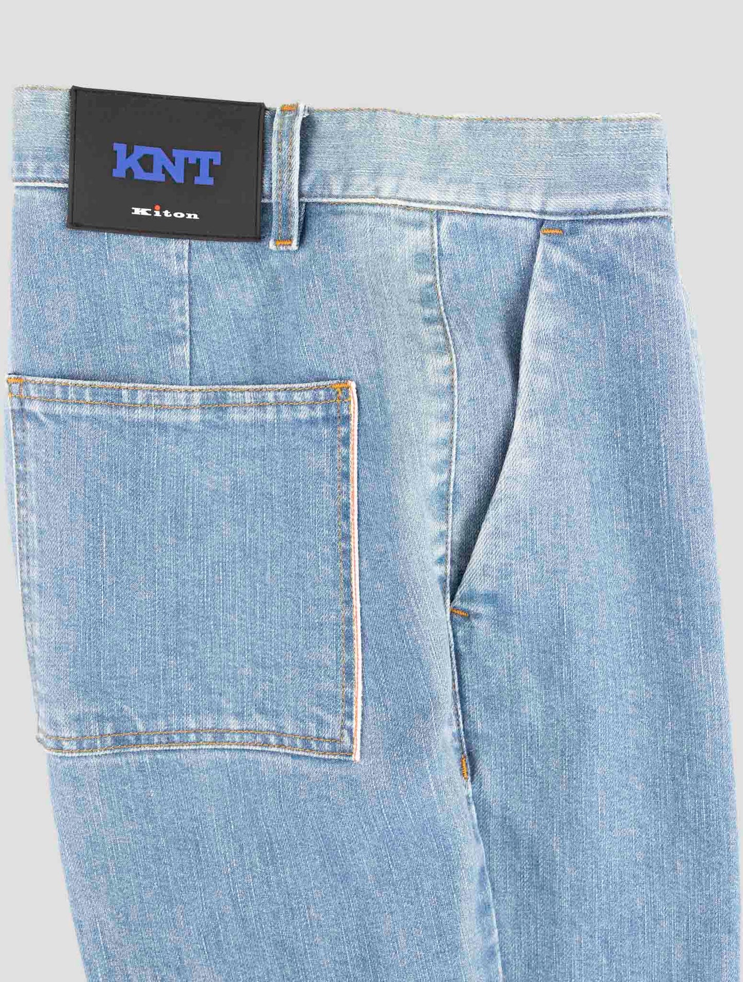 Kiton Knt Light Blue Cotton Jeans