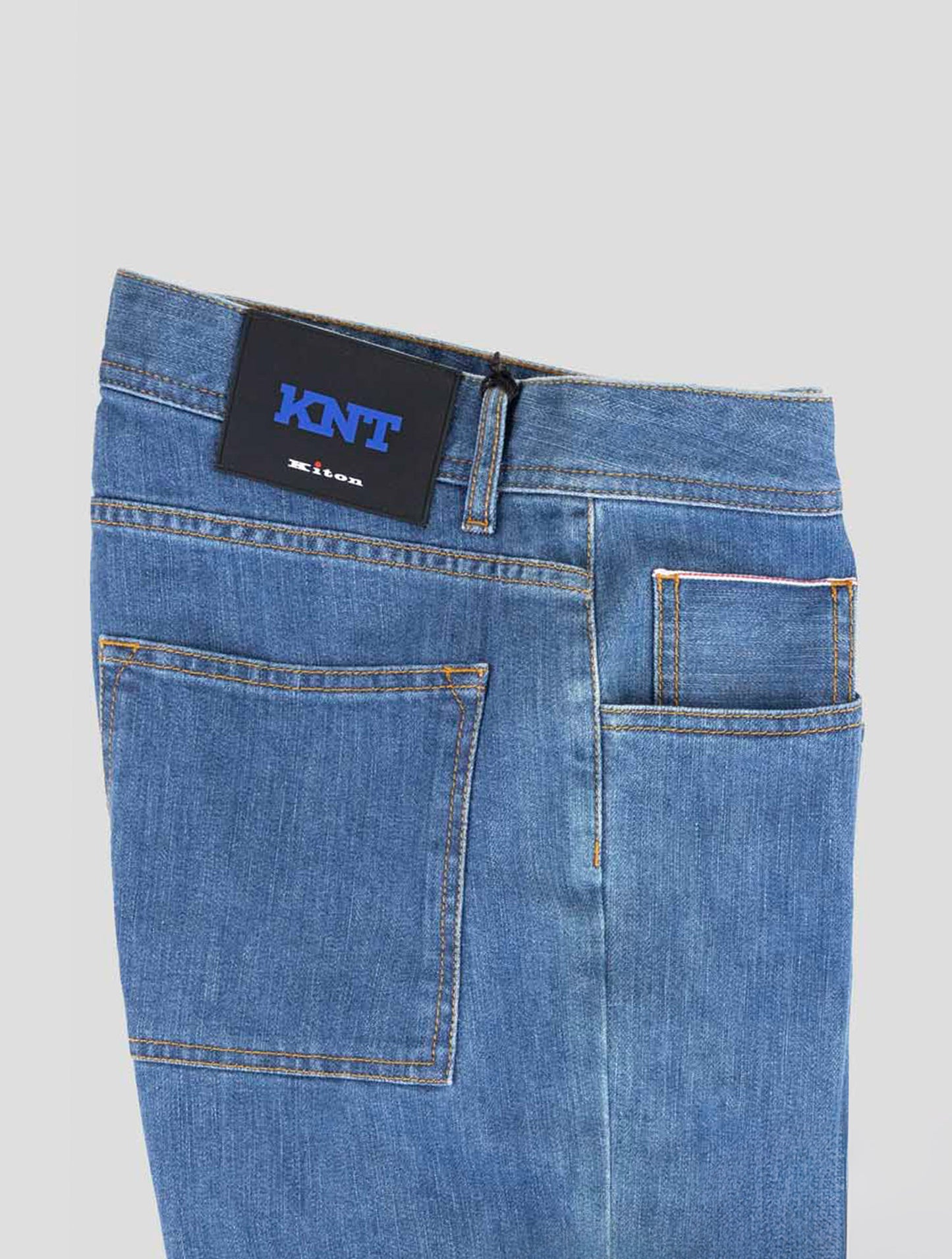 Kiton Knt Blue Cotton Pe Jeans