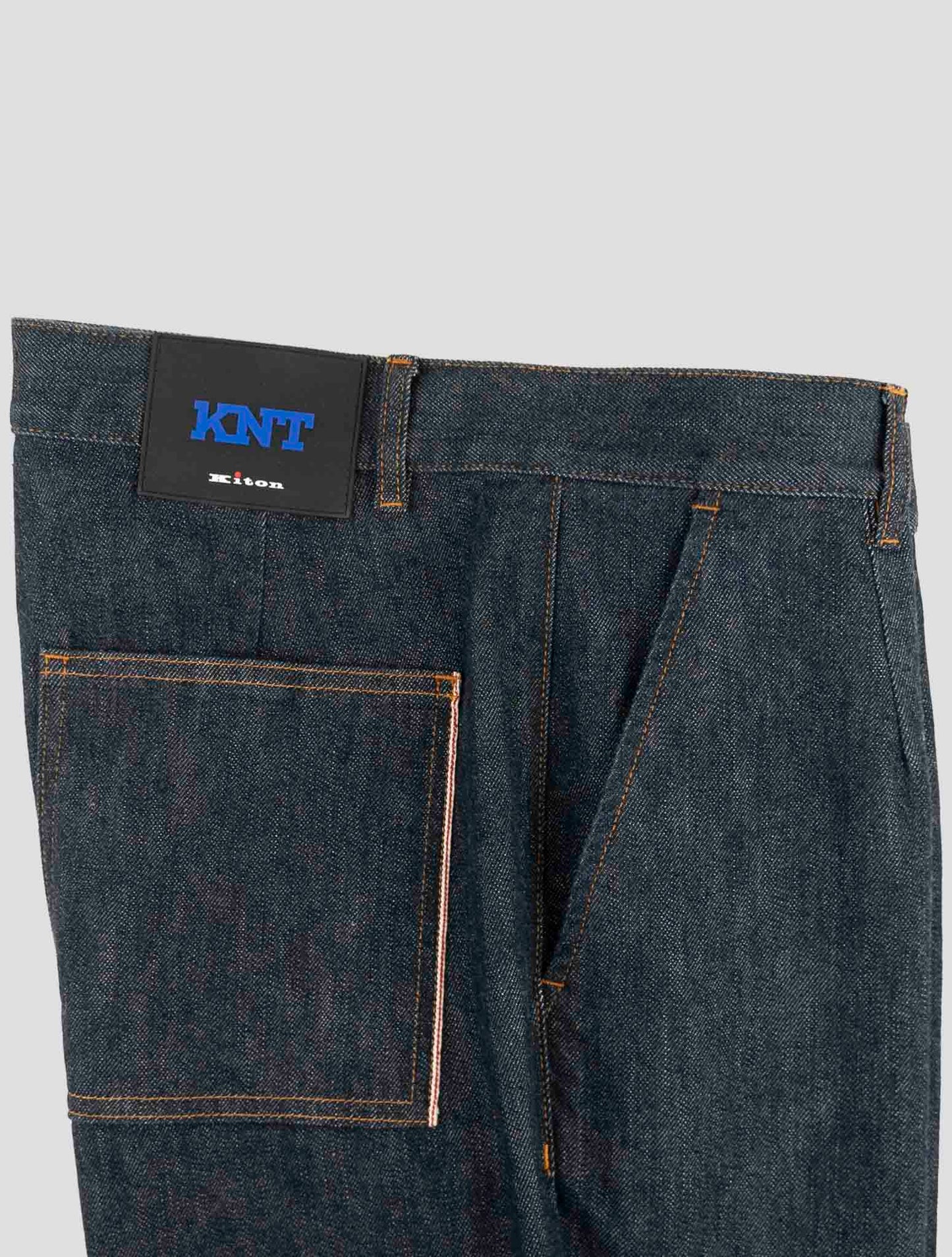 Kiton Knt Blue Cotton Pe Pants