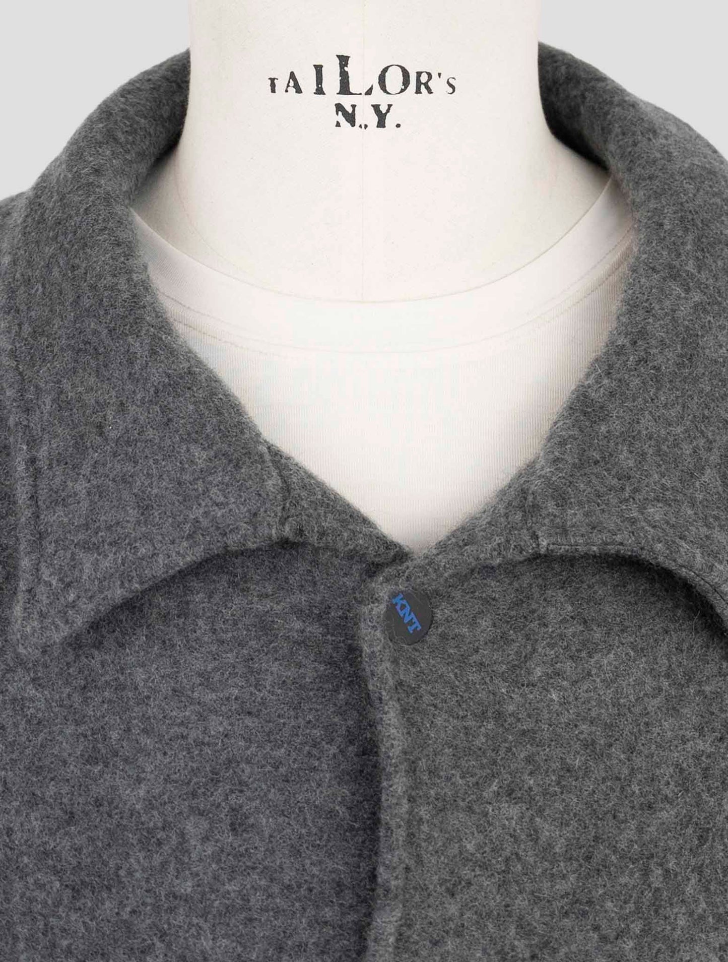 Kiton Knt Dark Gray Cashmere Pa Coat