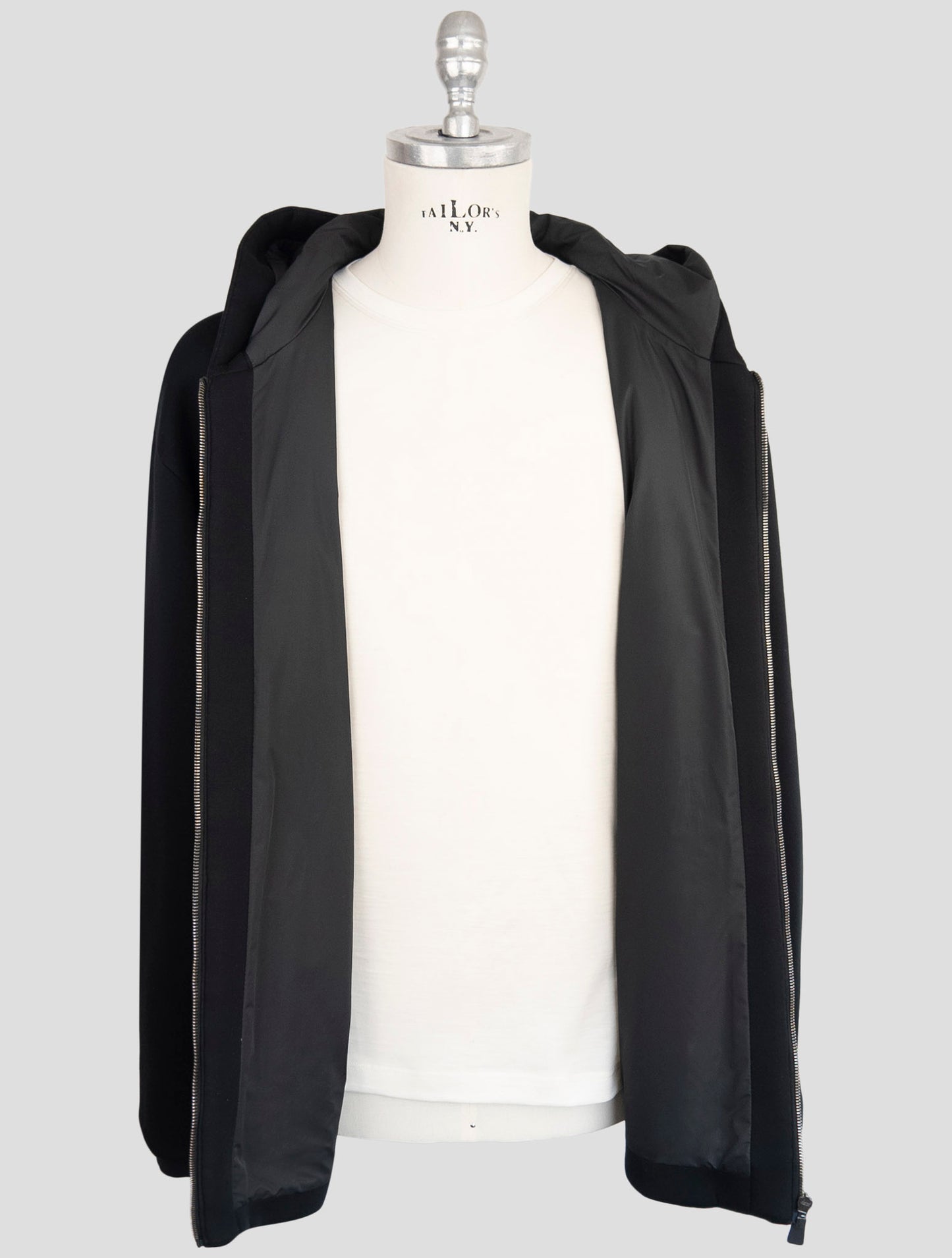 Kiton Knt Black Modal Coat