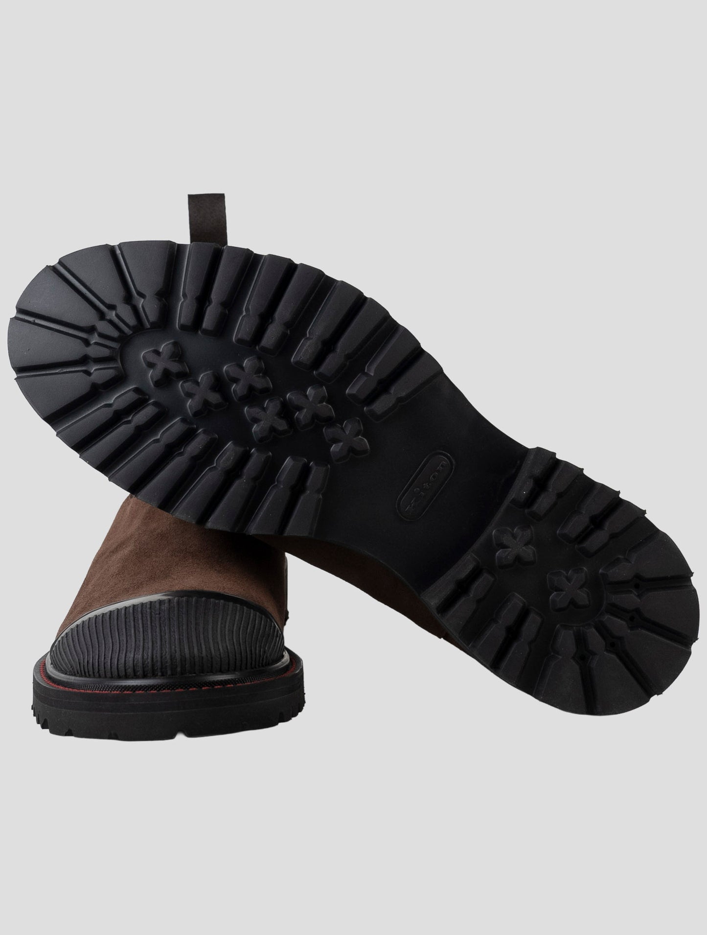 Kiton Brown Leather Suede Boots