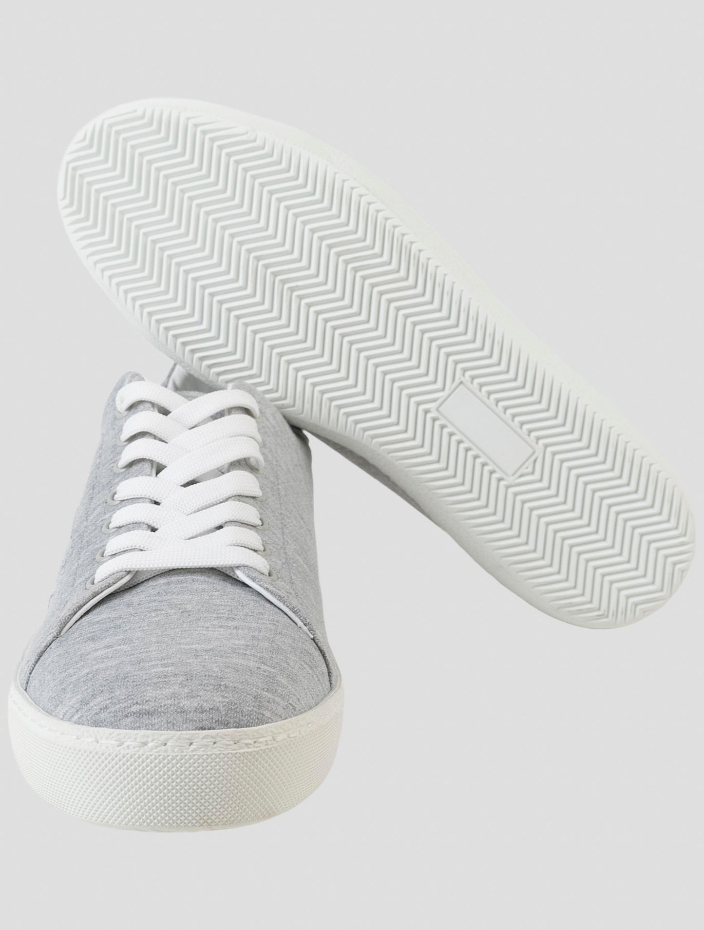 Kiton Gray Cotton Pl Sneakers