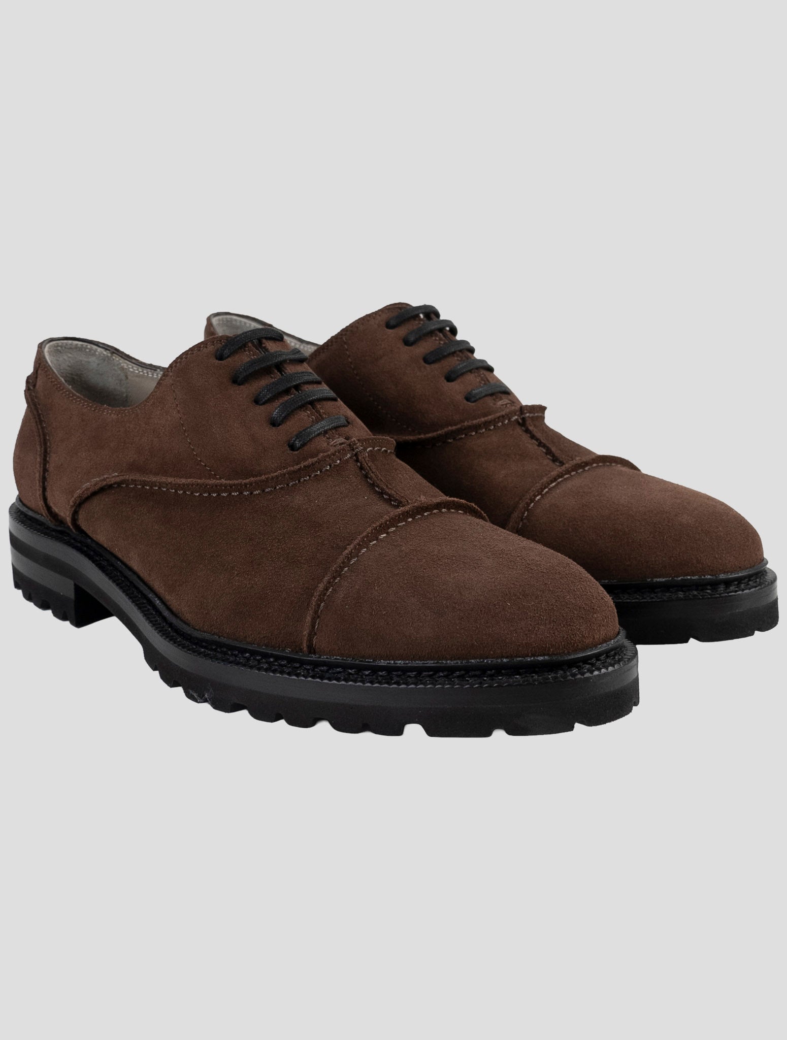 Kiton Brown Leather Suede Handmade Italian Dress Shoes Men  display picture 1