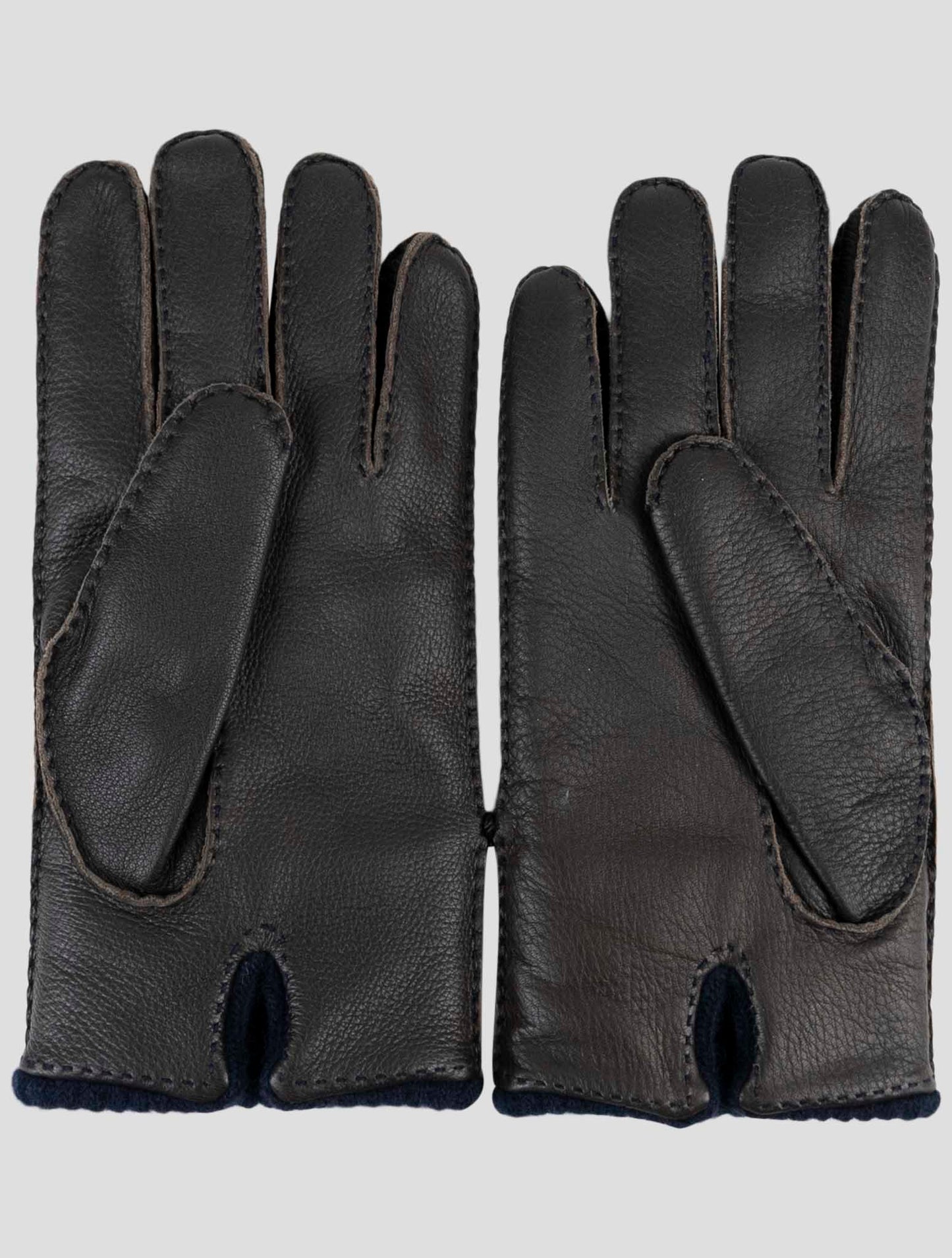 Kiton Brown Leather Gloves