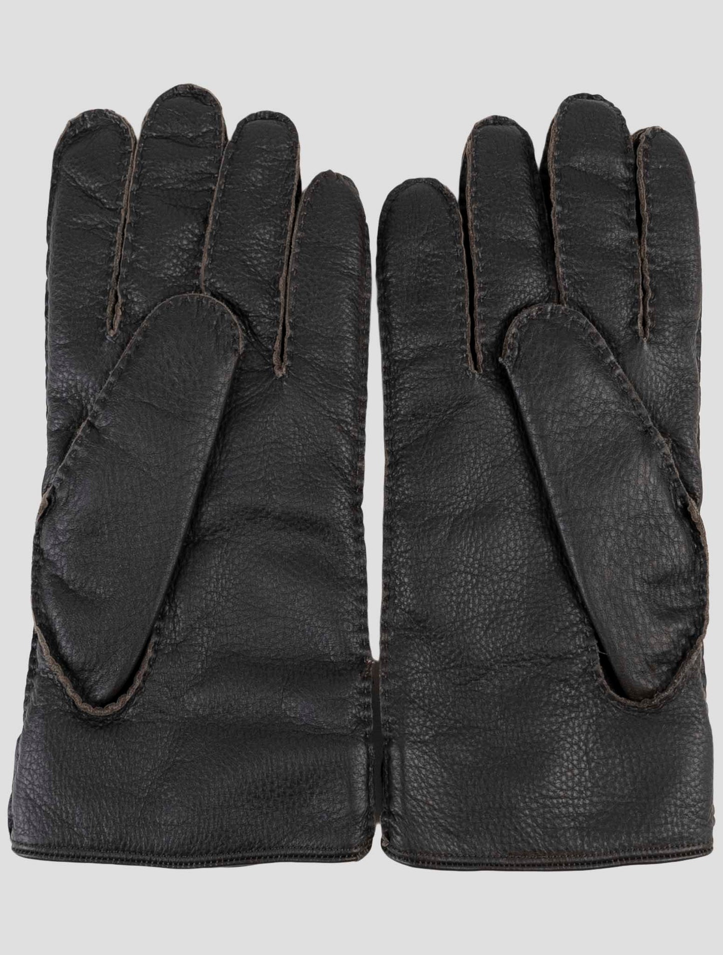Kiton Brown Leather Gloves