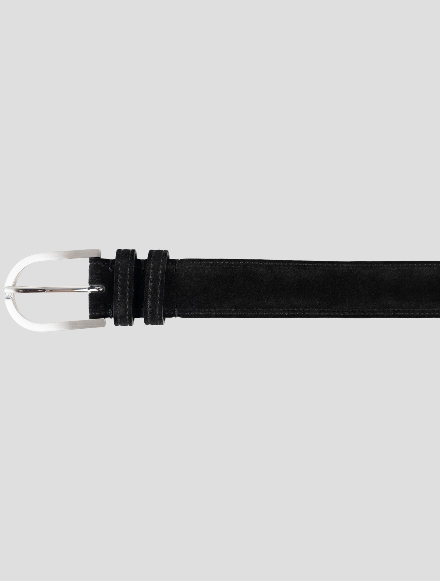 Kiton Dark Blue Leather Suede Belt