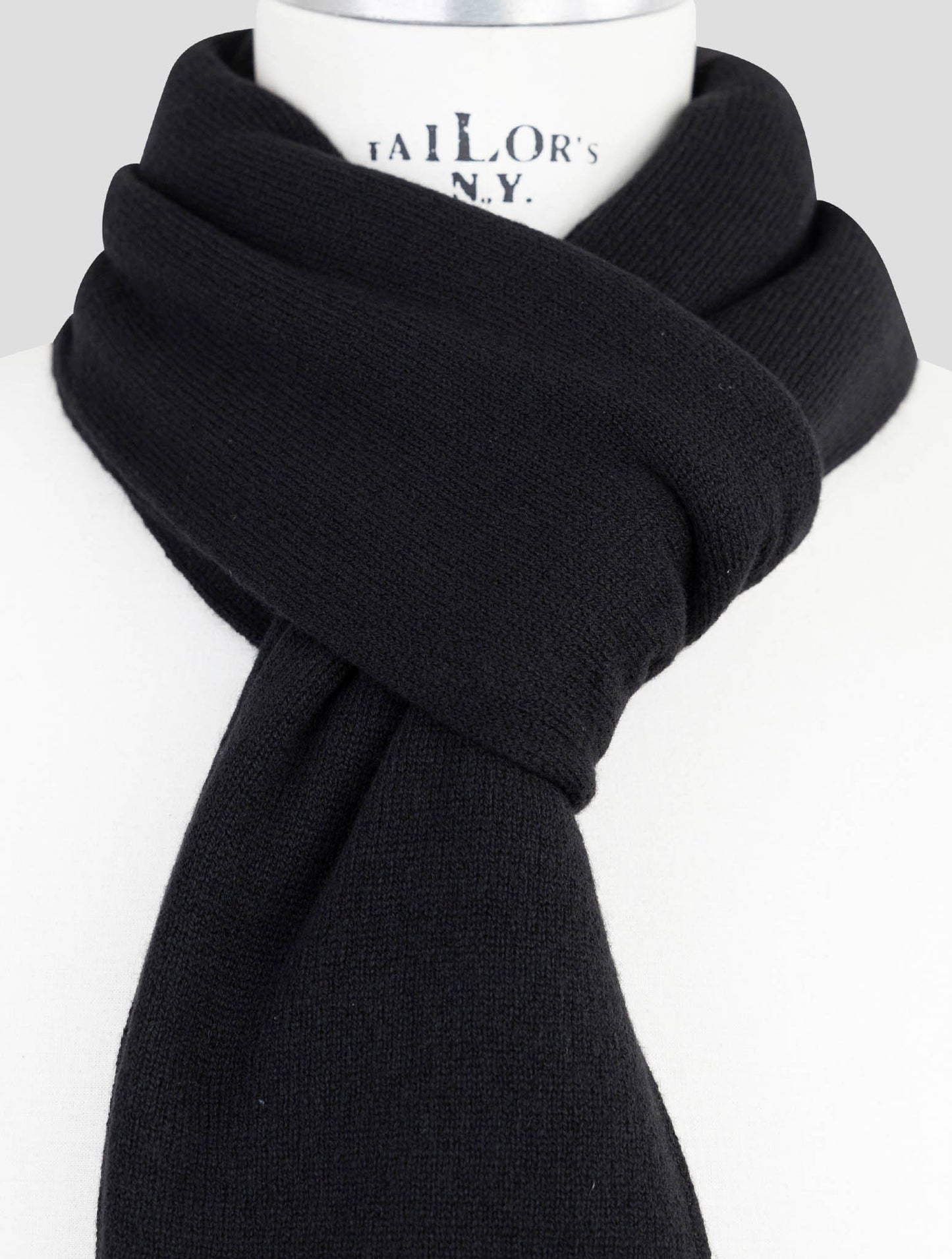 Kiton Black Cashmere Scarf