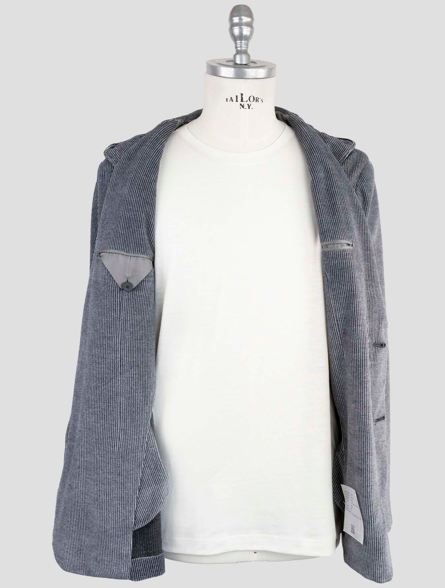 Kiton Knt Gray Cotton Pl Suit