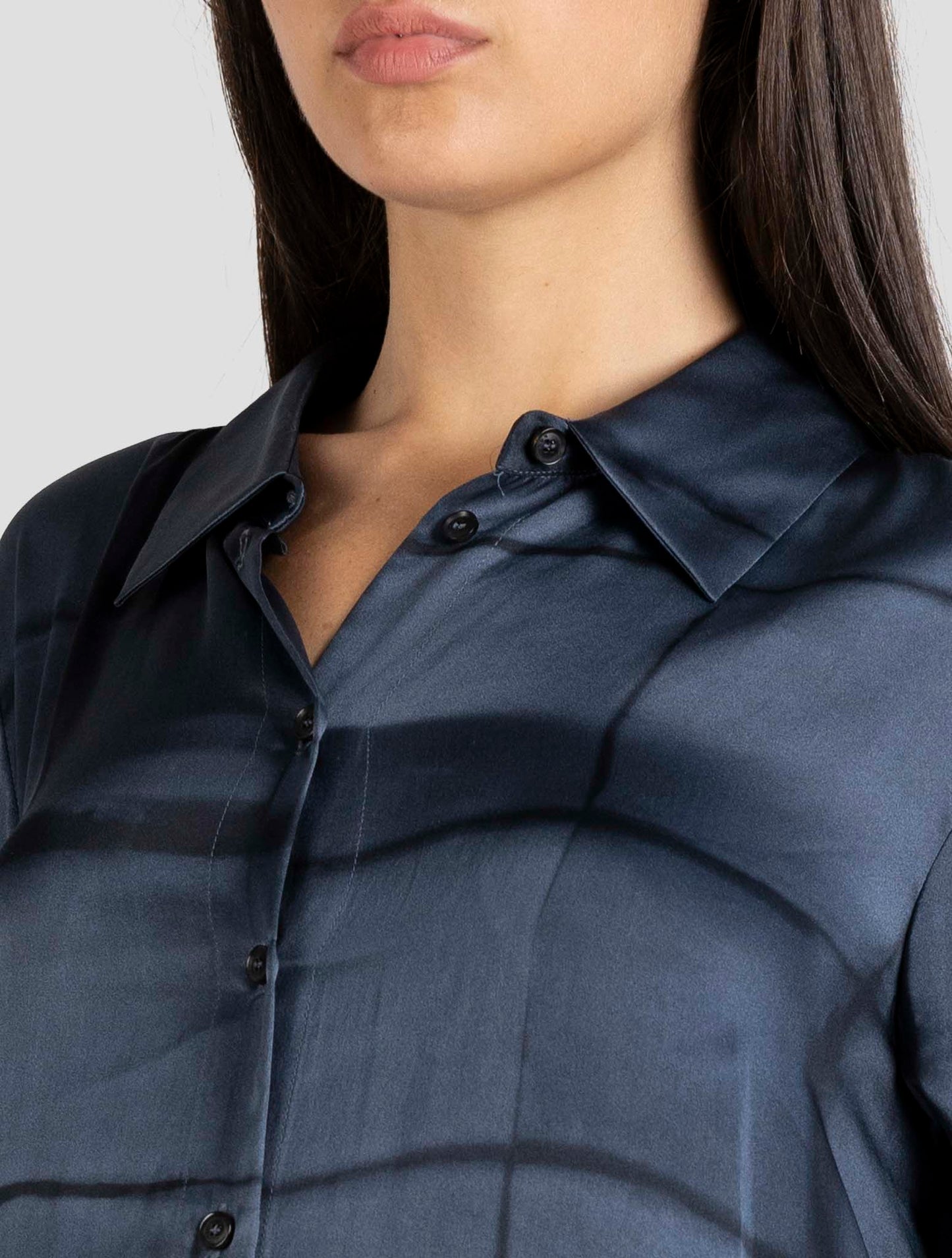 Kiton Blue Silk Dress