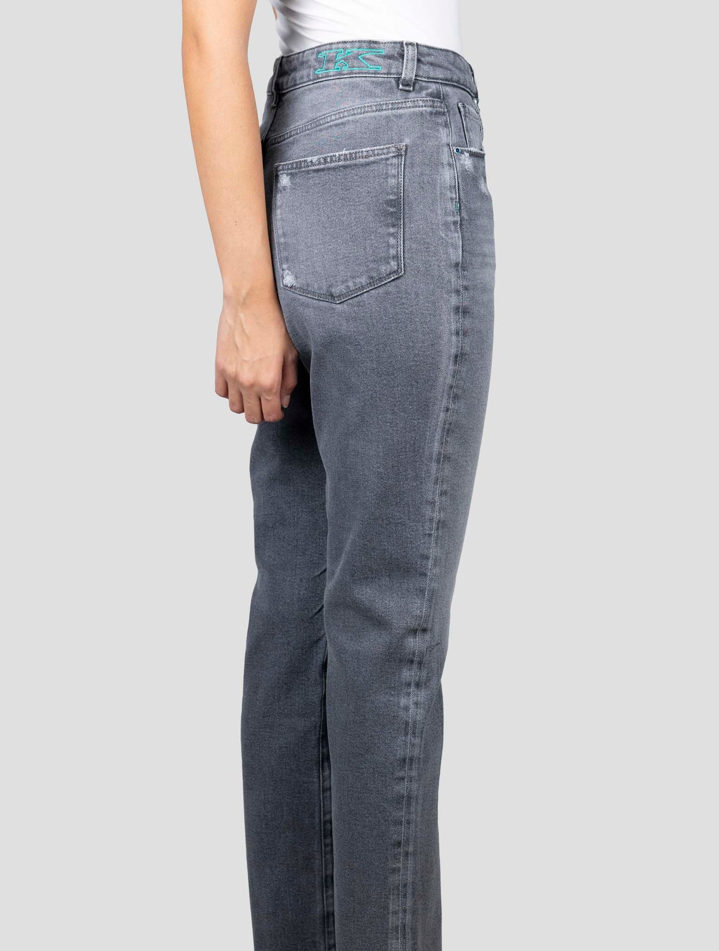 Kiton gray Cotton Ea Jeans