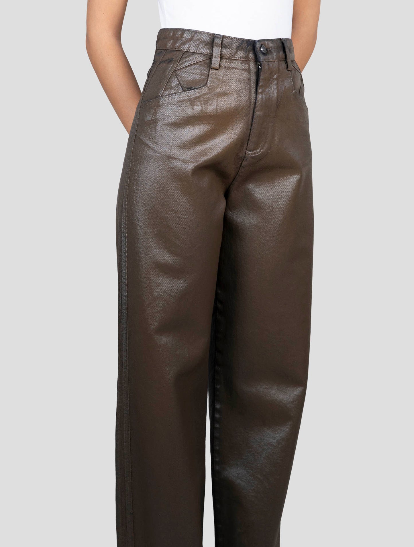 Kiton Brown Cotton Jeans