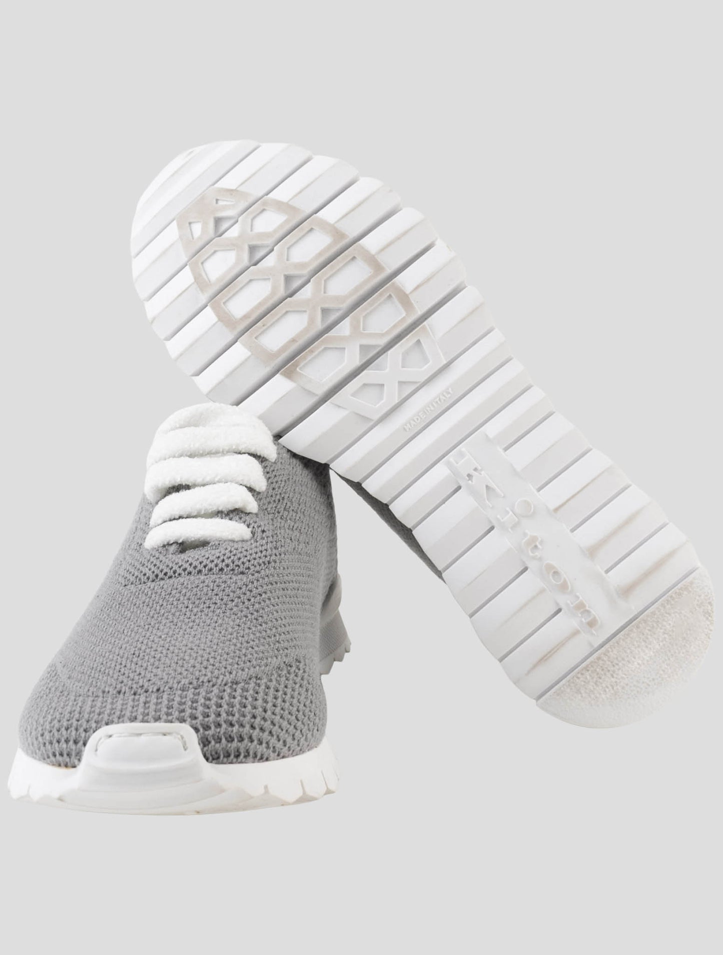 Kiton Gray Cashmere Sneakers