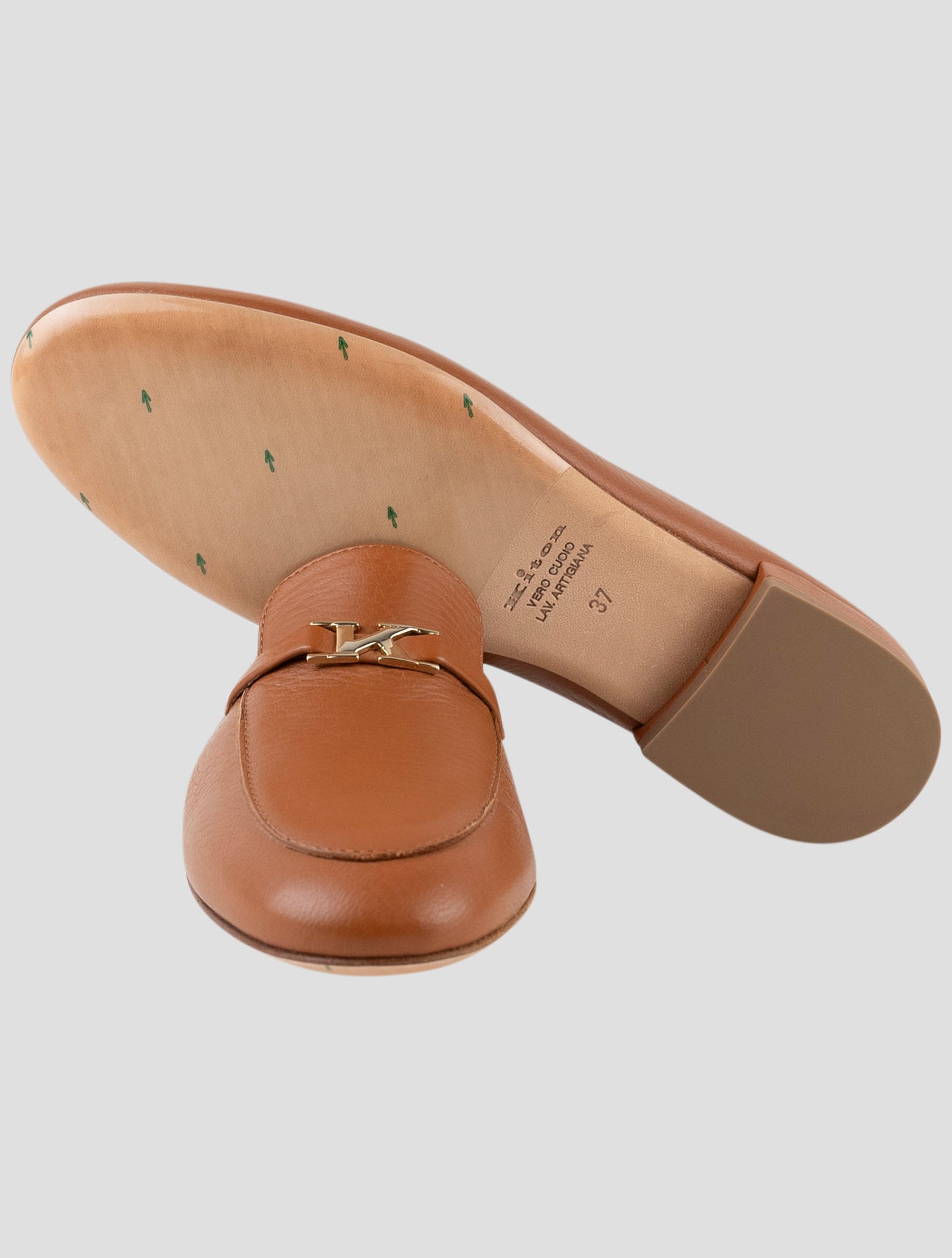 Kiton Brown Leather Loafers