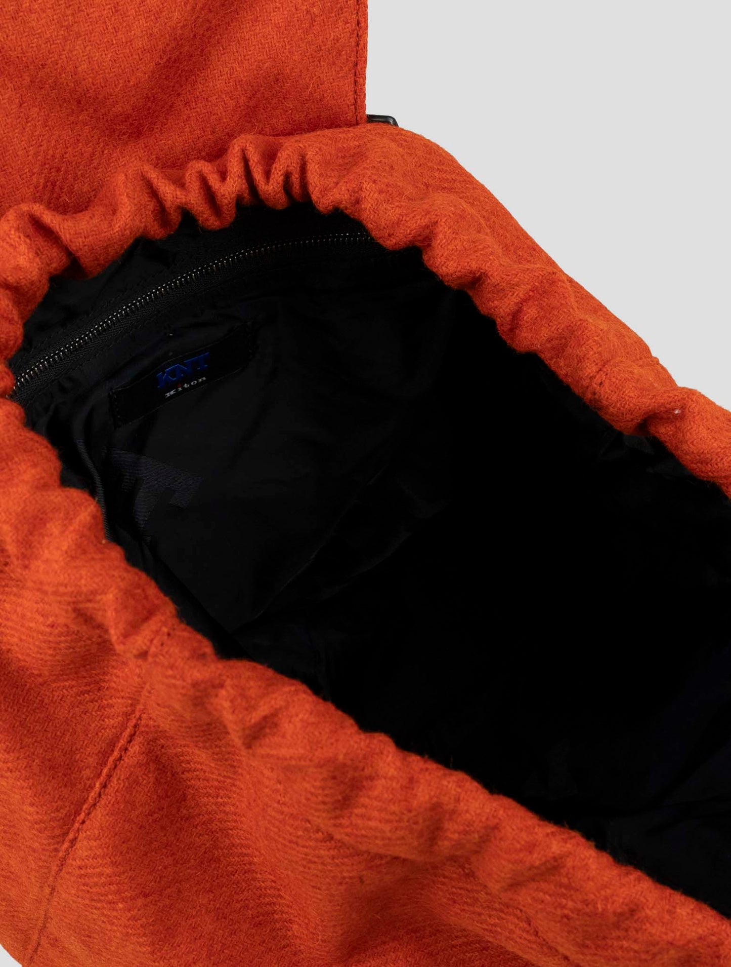 Kiton Knt Orange Wool Backpack