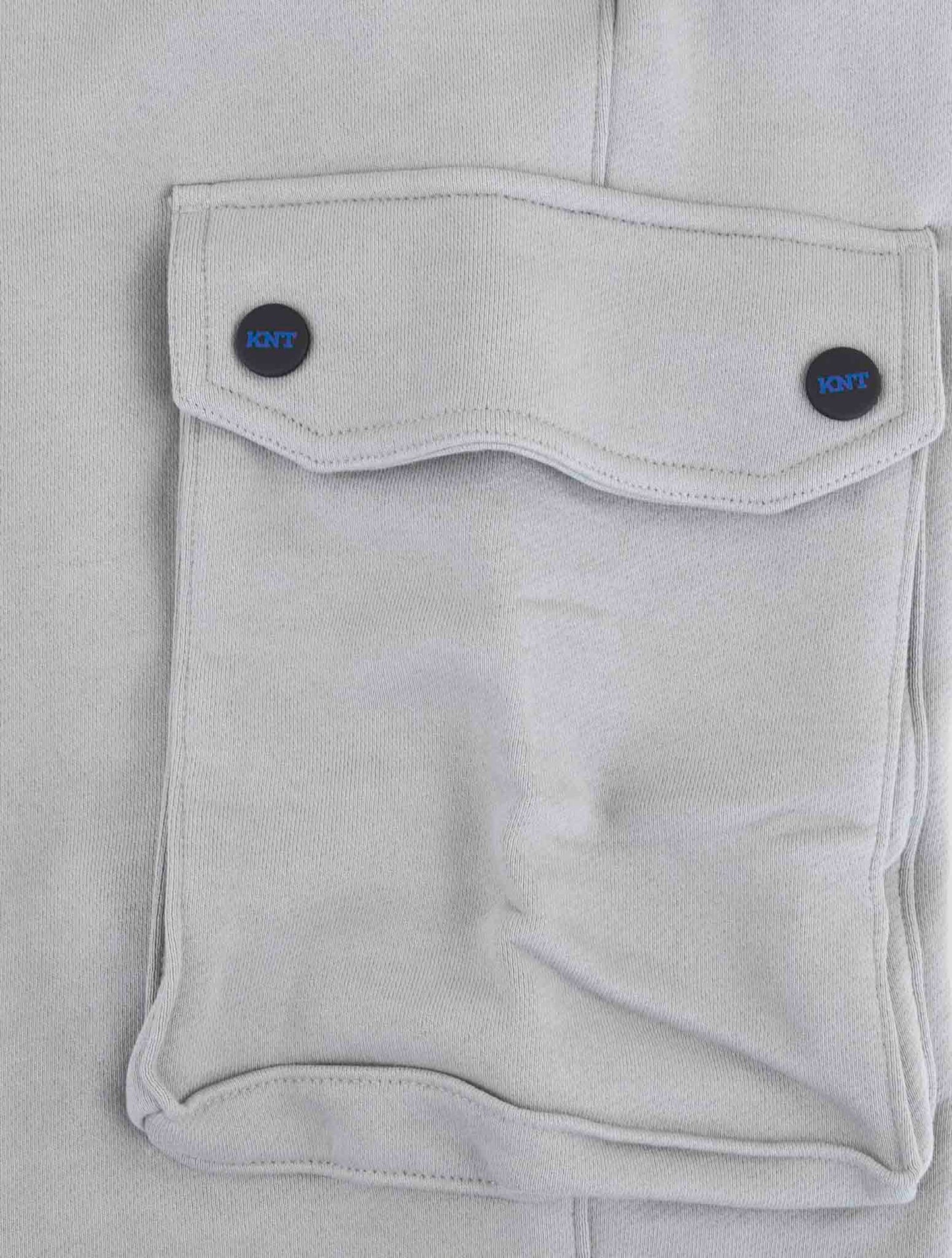 Kiton Knt Gray Cotton Jogging Cargo Pants