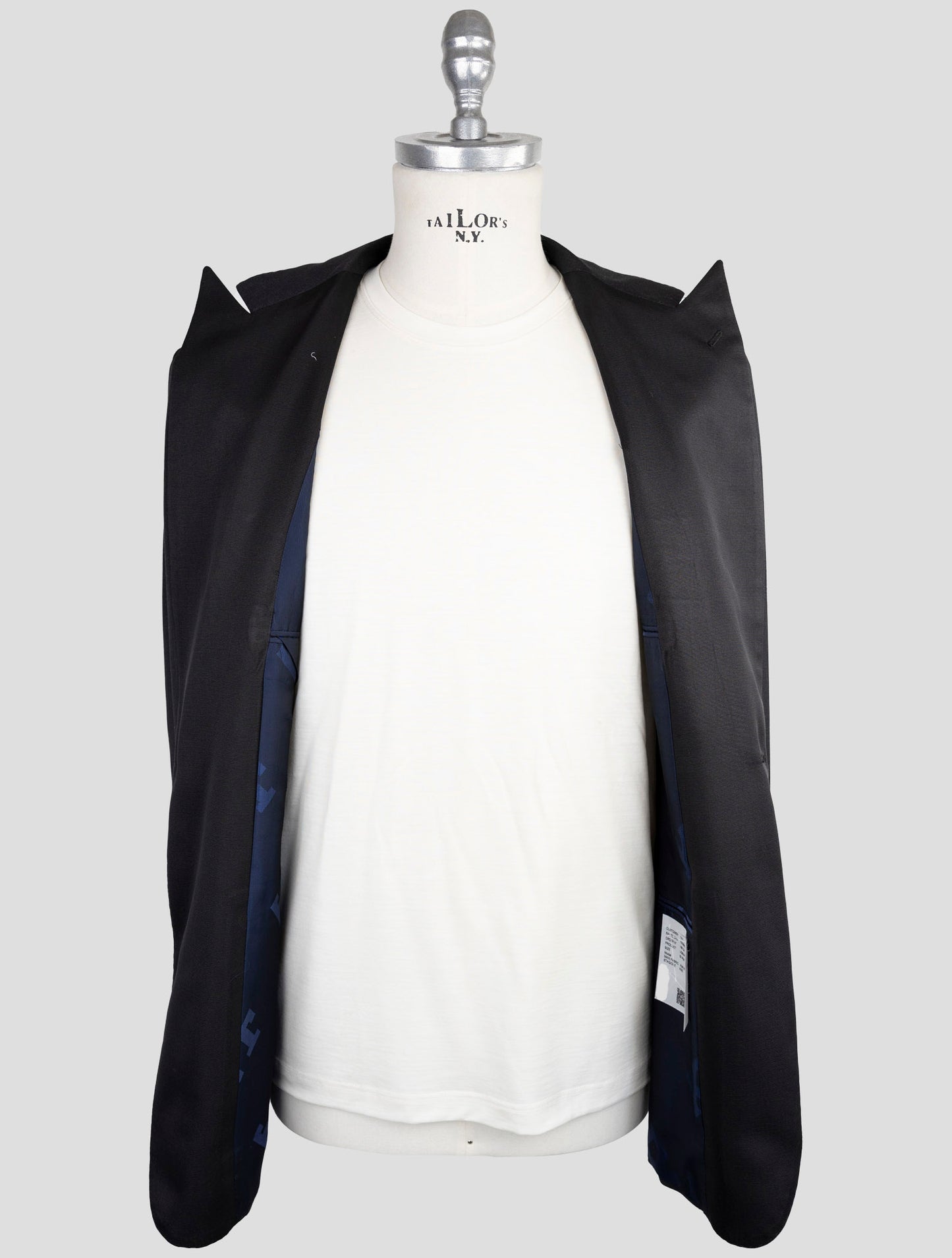 Kiton Knt Black Wool Blazer