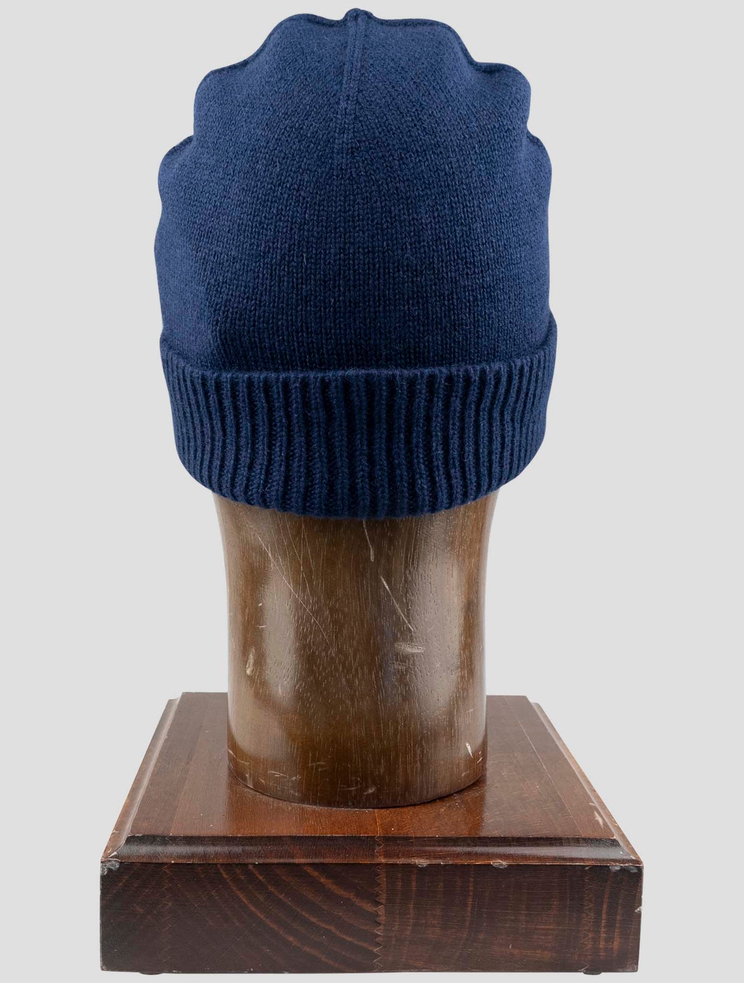 Kiton Blue Cashmere Beanie Hat