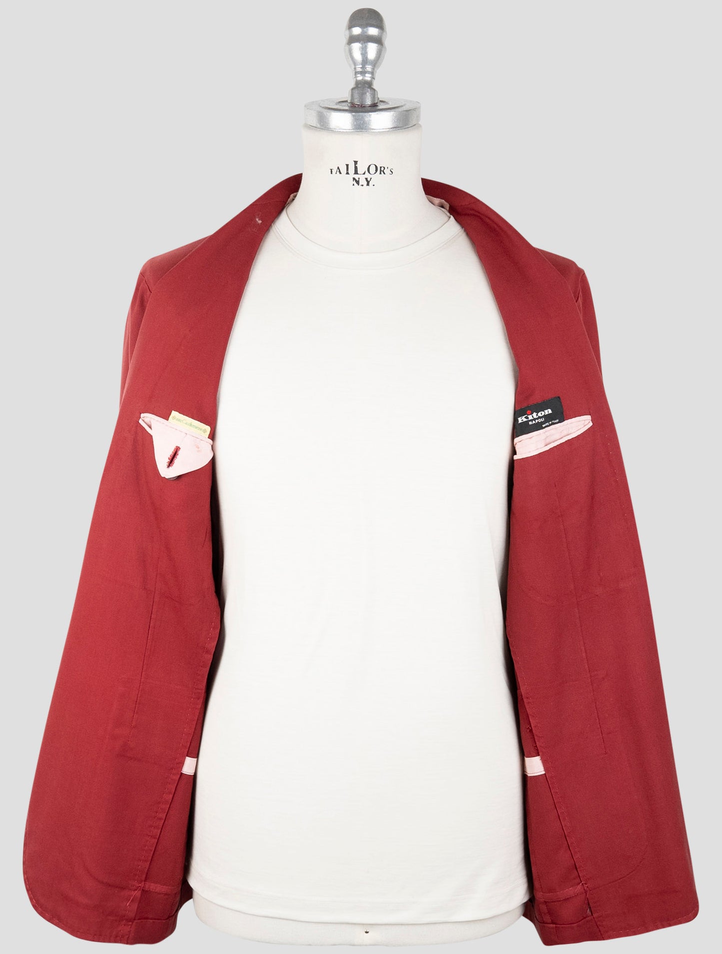 Kiton Burgundy Cashmere Blazer