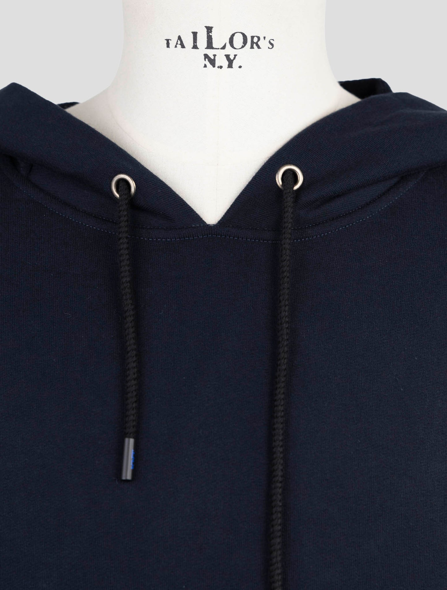 Kiton Knt Blue Cotton Sweater Hoodie