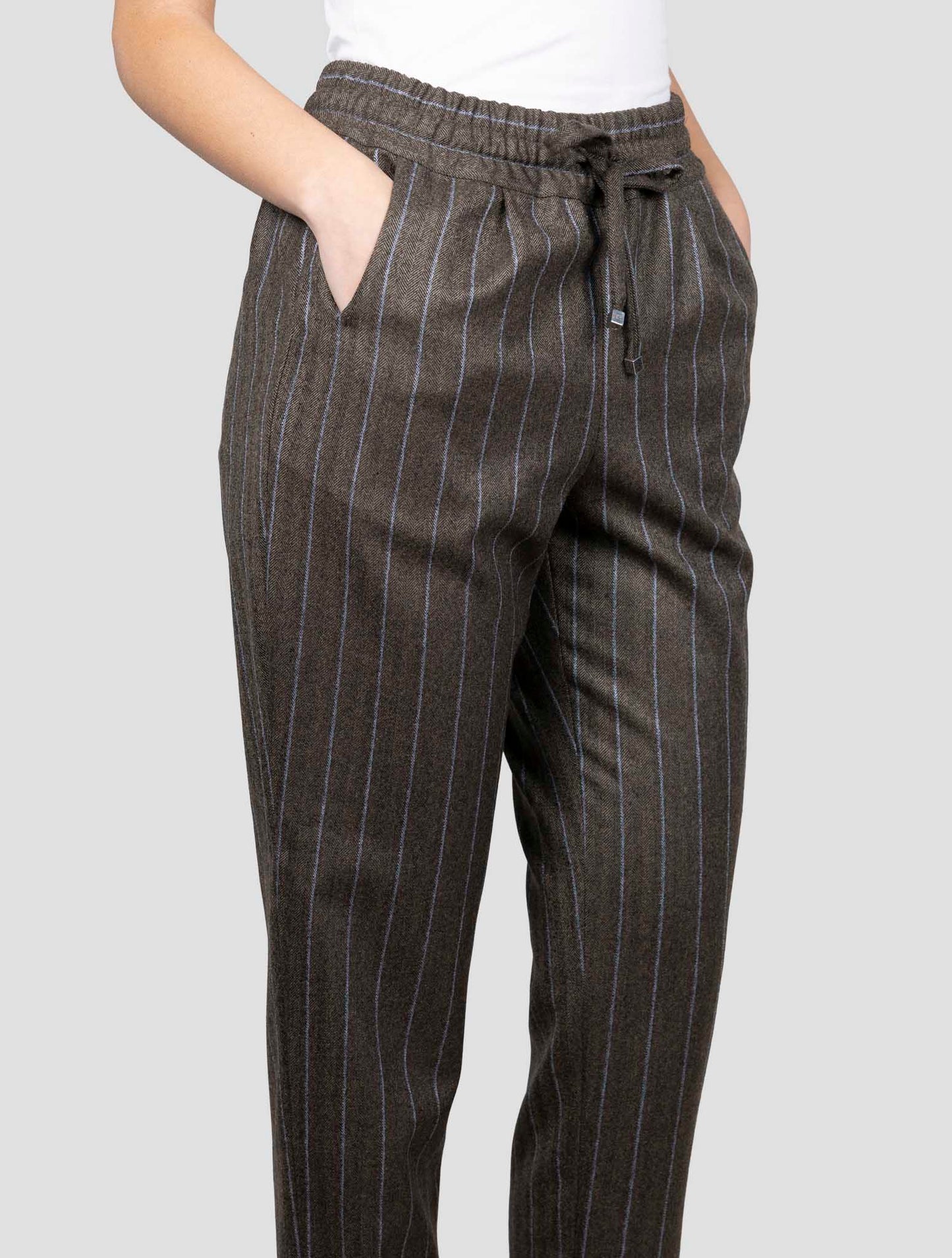 Kiton Brown Wool Pants