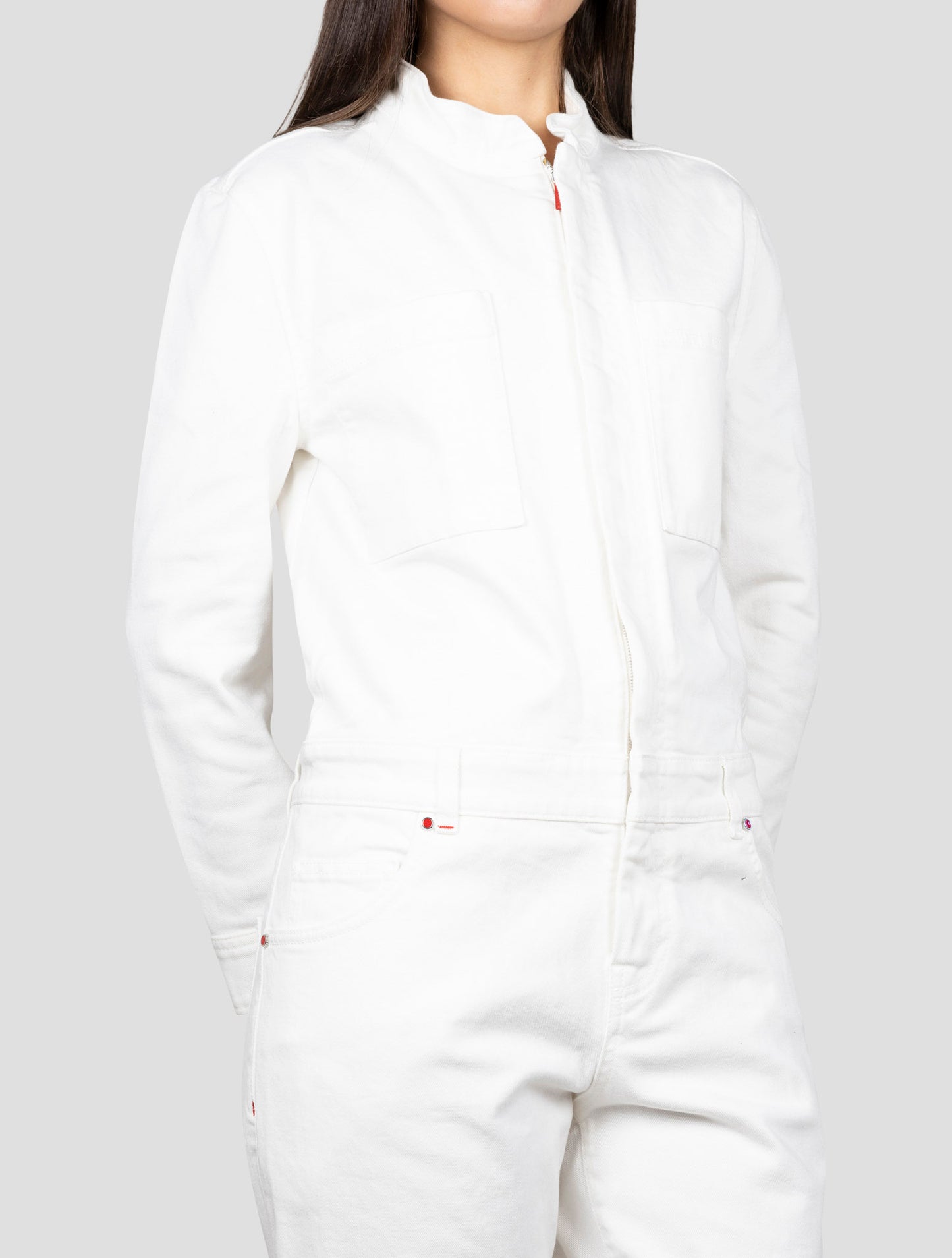 Kiton White Cotton Ea Jumpsuit