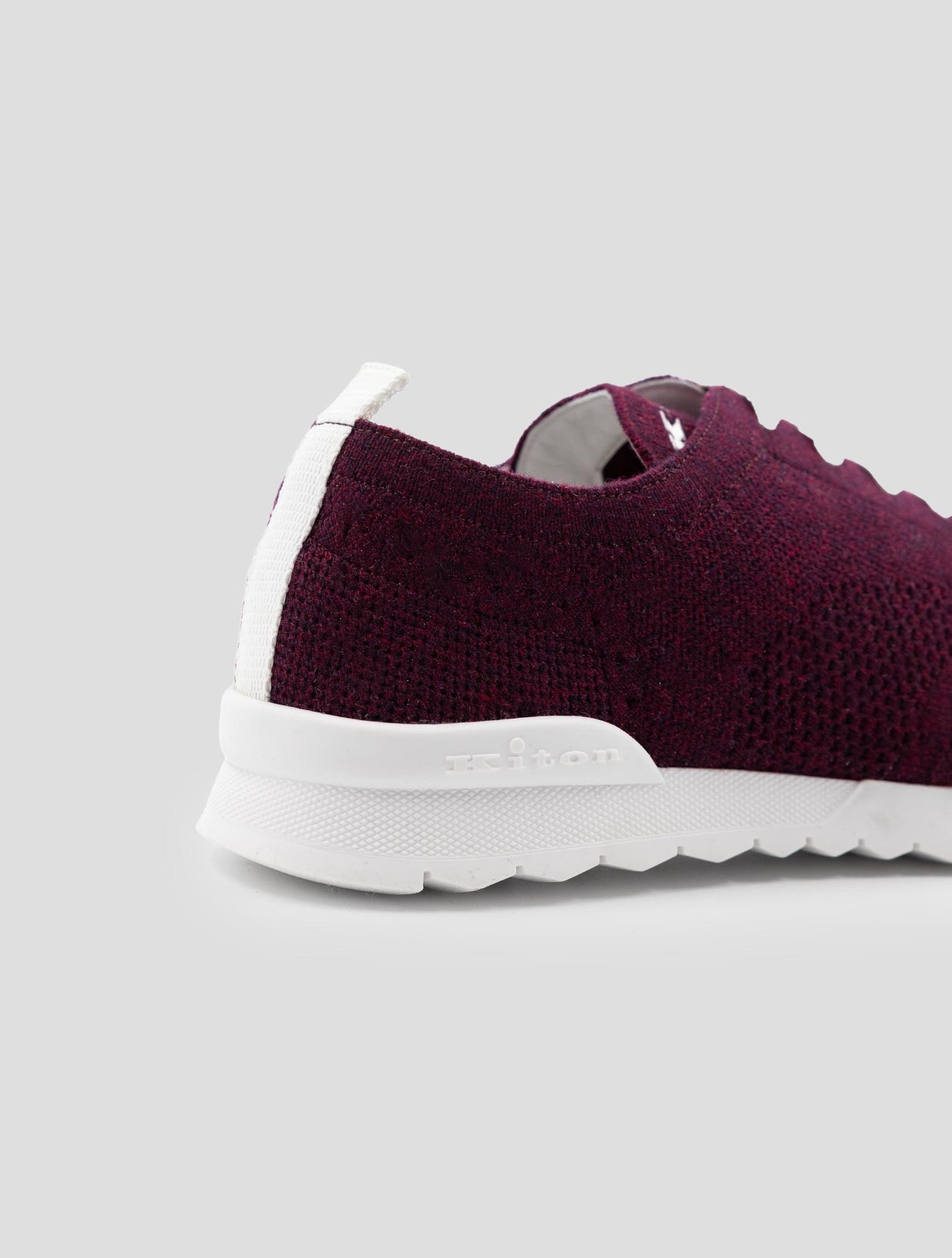 Kiton Burgundy Cashmere Sneakers