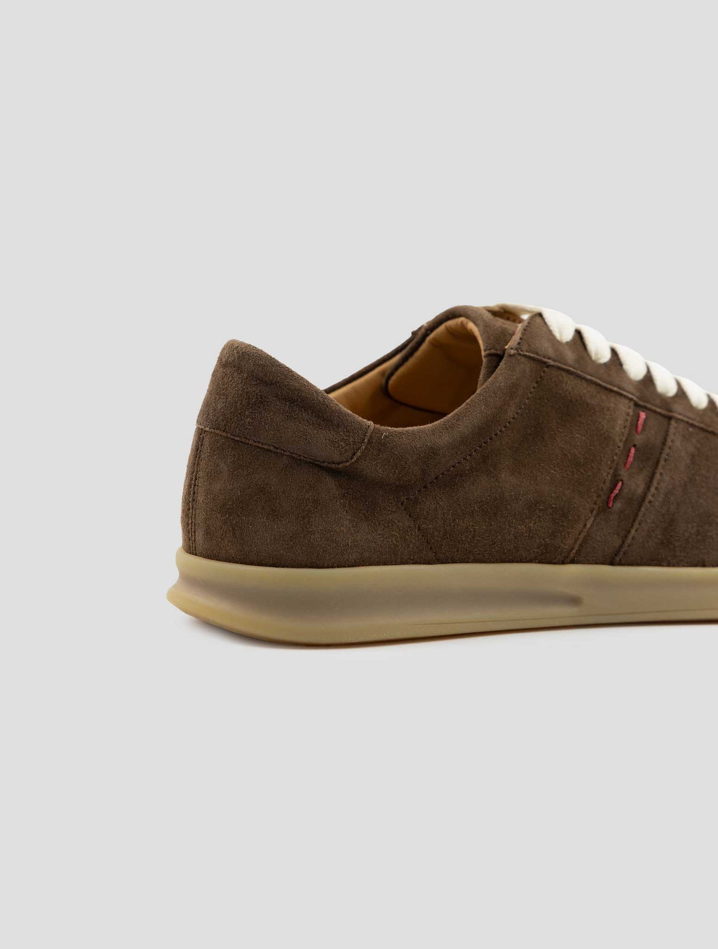 Kiton Brown Leather Suede Sneakers