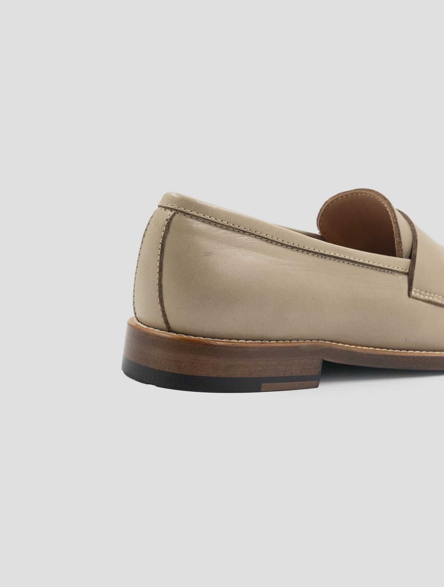 Kiton Beige Leather Loafers