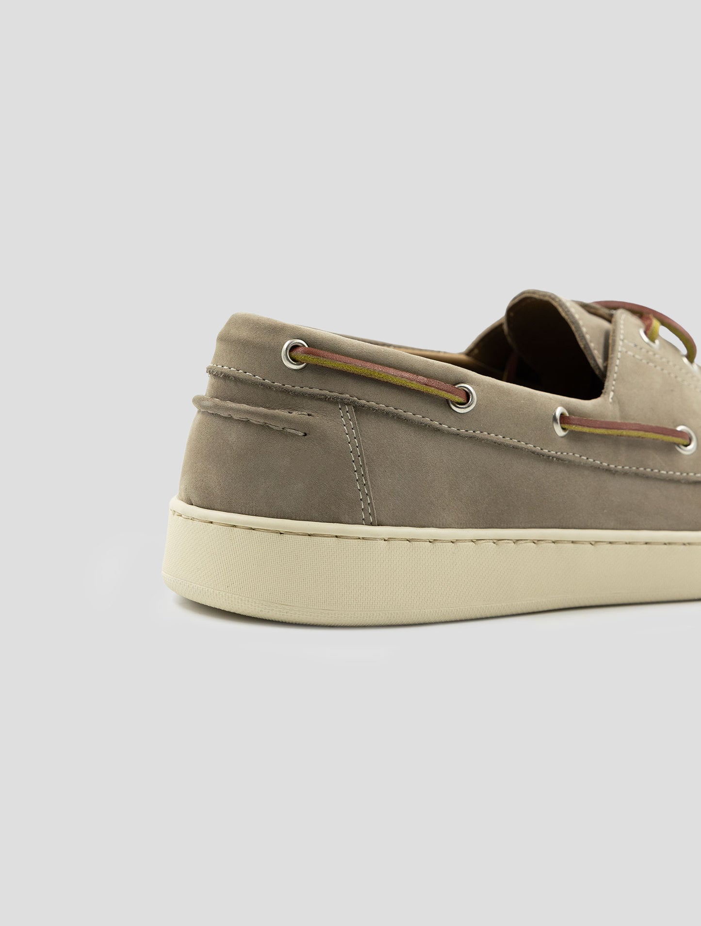 Kiton Taupe Leather Suede With Fur Loafers