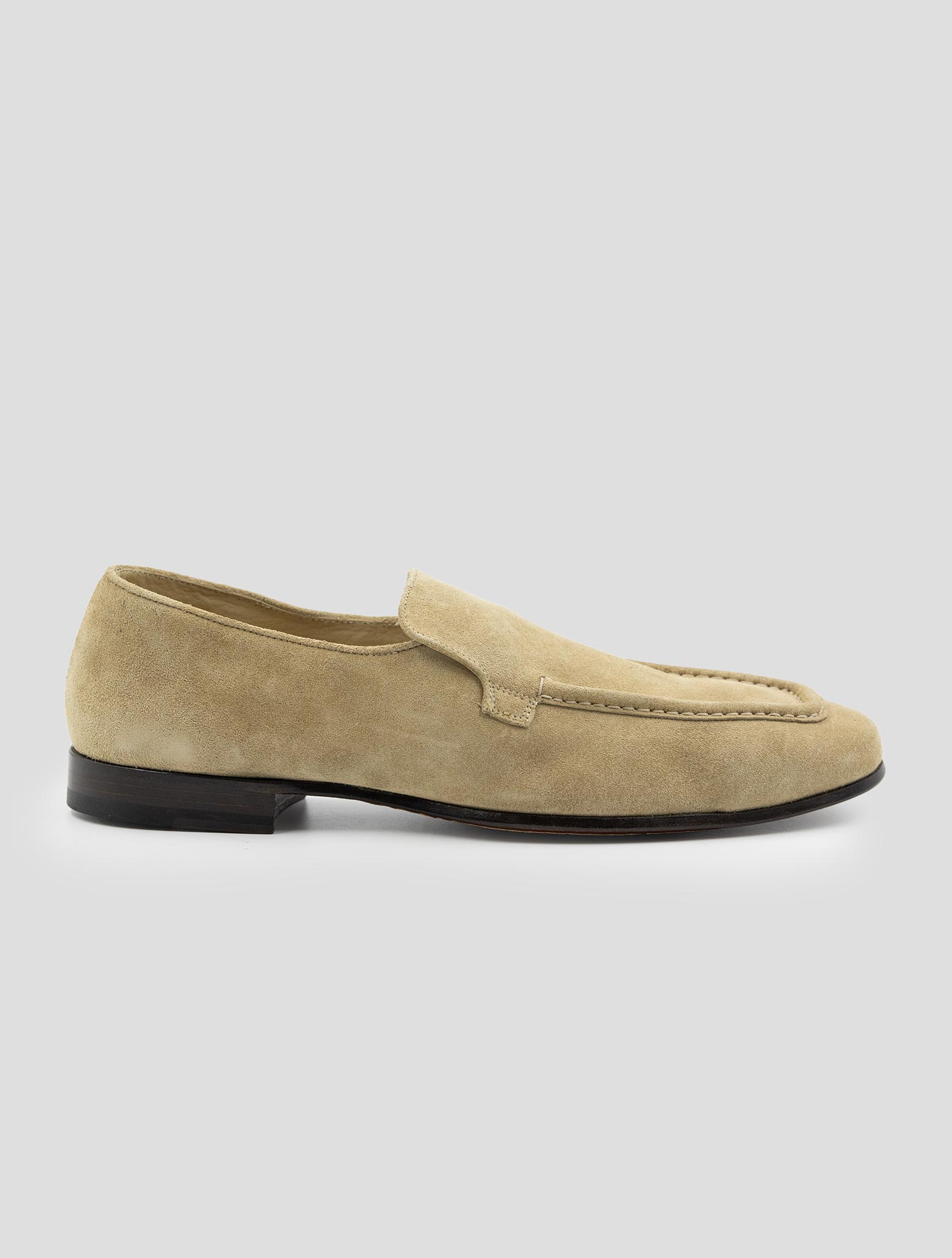 dresses with beads Kiton Beige Leather Suede Loafers – Mr.PianiK