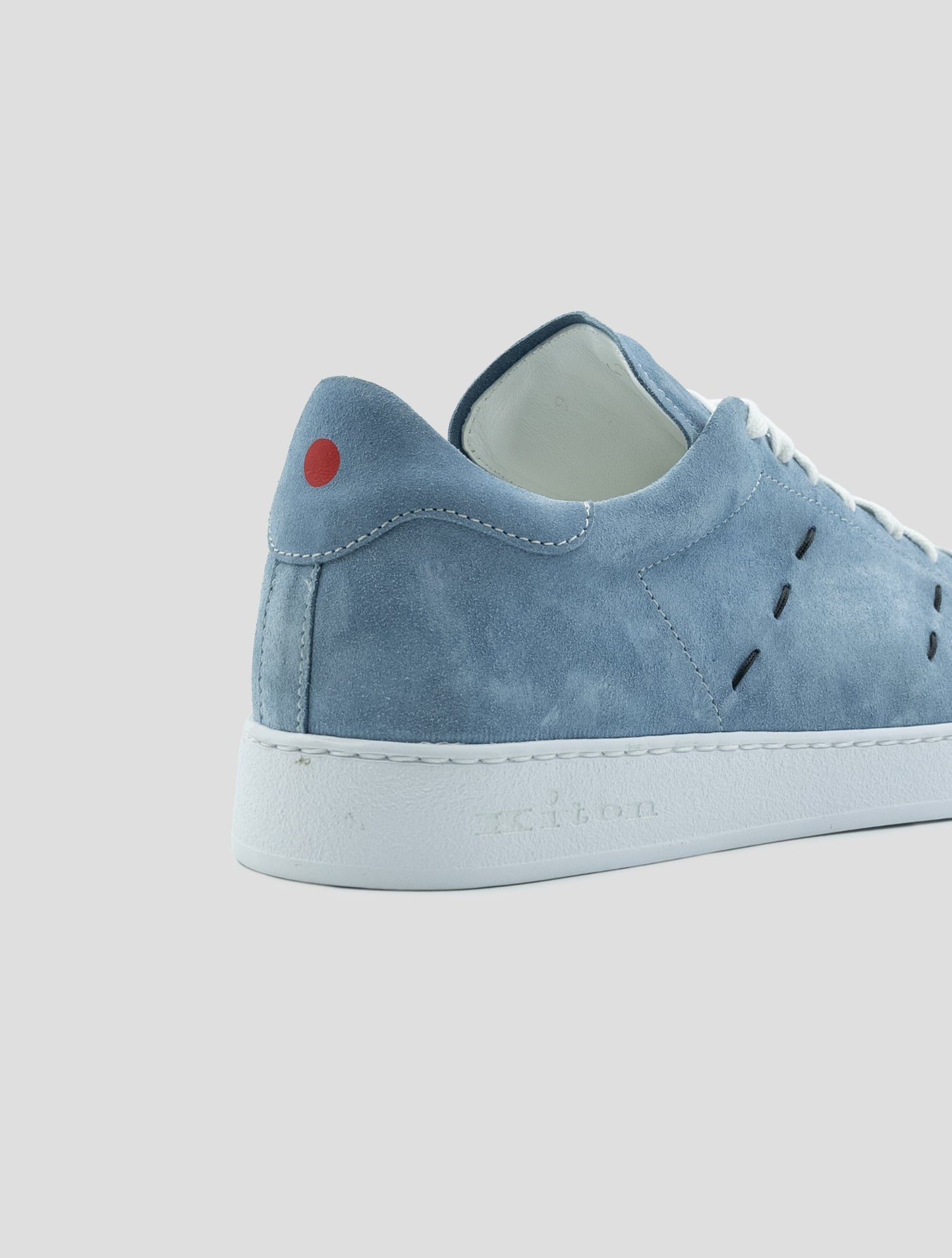 Kiton Light Blue Leather Sneakers