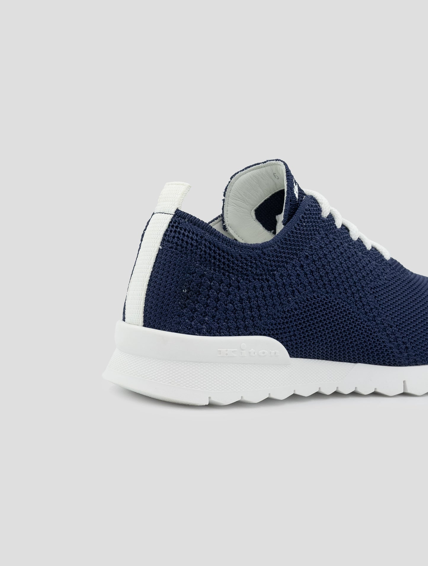 Kiton Blue Cotton Ea Sneakers