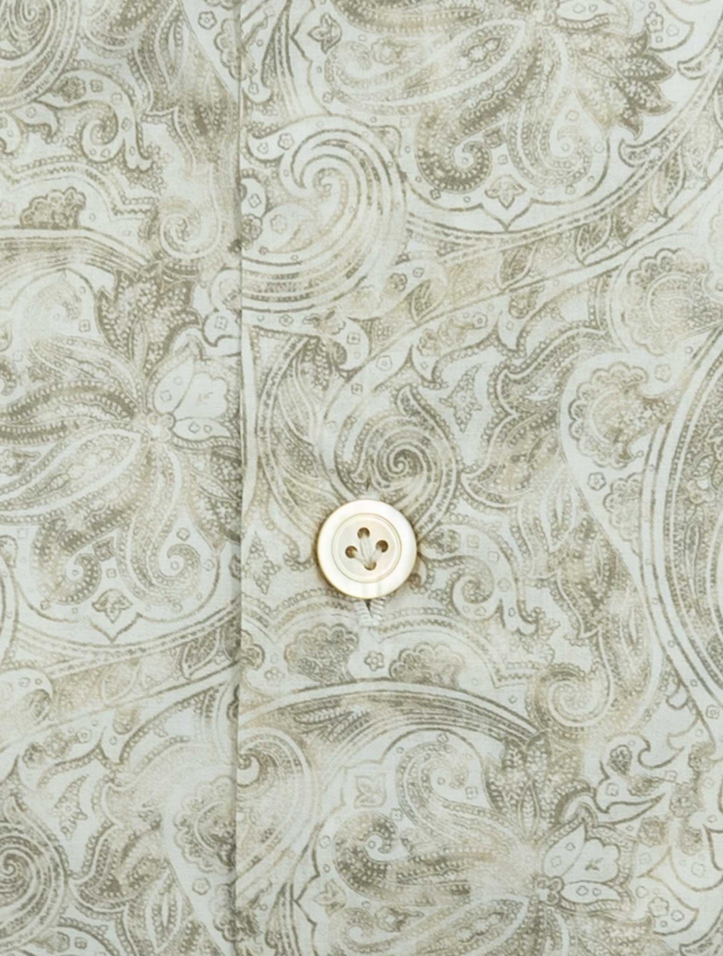 Kiton Beige White Cotton Ea Shirt