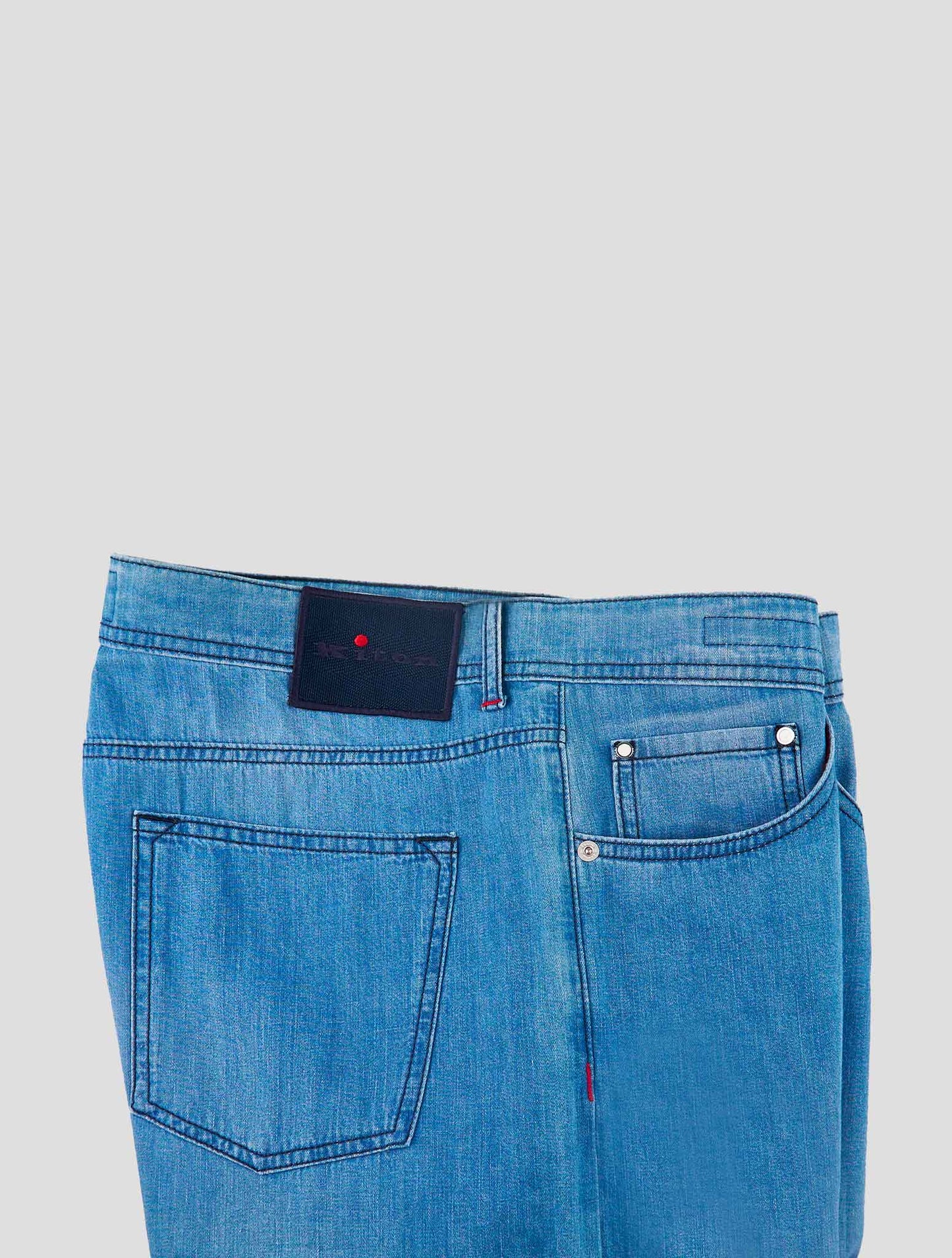 Kiton Blue Cotton Ea Jeans