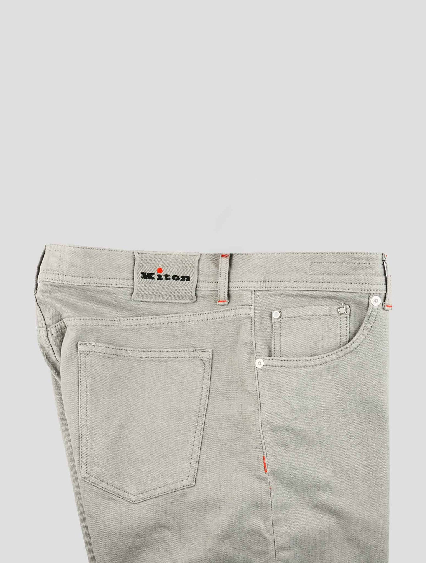 Kiton Gray Cotton Ea Jeans